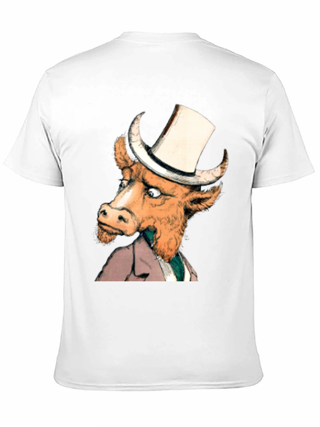 Cow in Top Hat T-Shirt - Whimsical Graphic Tee