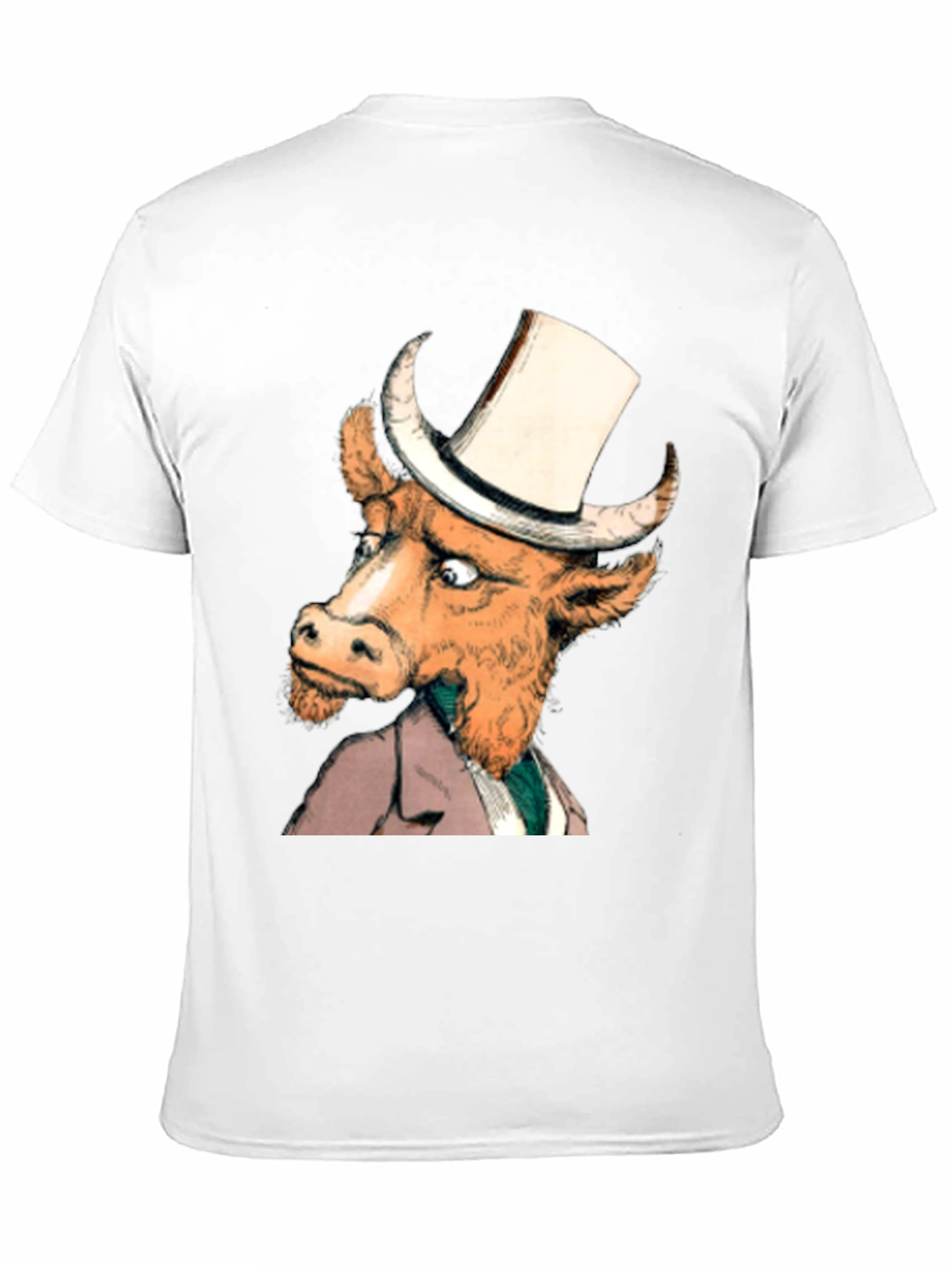 Cow in Top Hat T-Shirt - Whimsical Graphic Tee