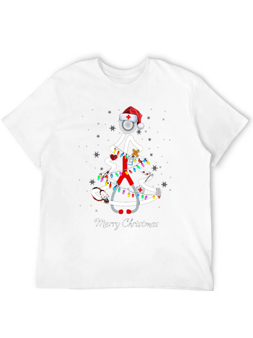 Nurse Christmas Tree T-Shirt - Merry Christmas