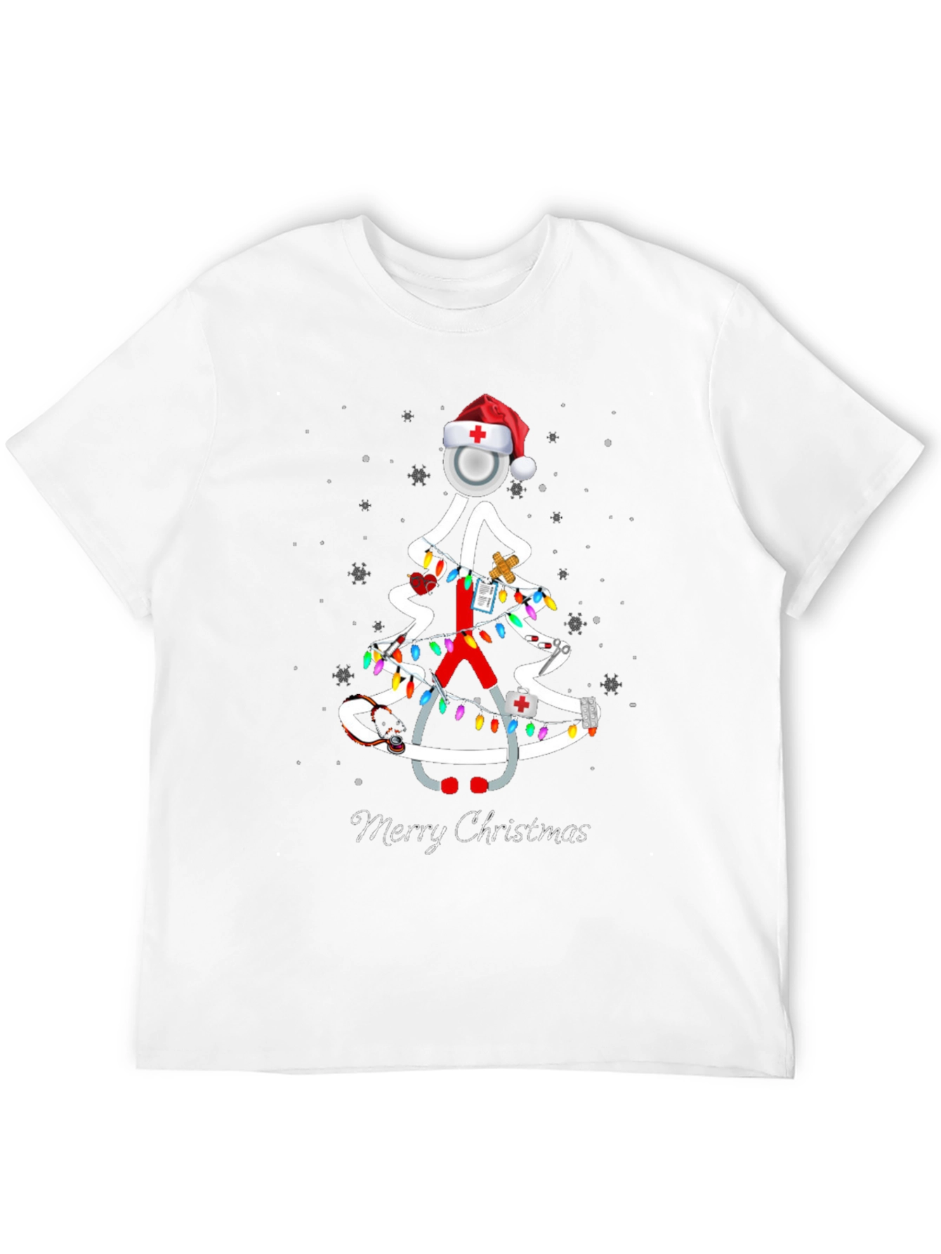 Nurse Christmas Tree T-Shirt - Merry Christmas