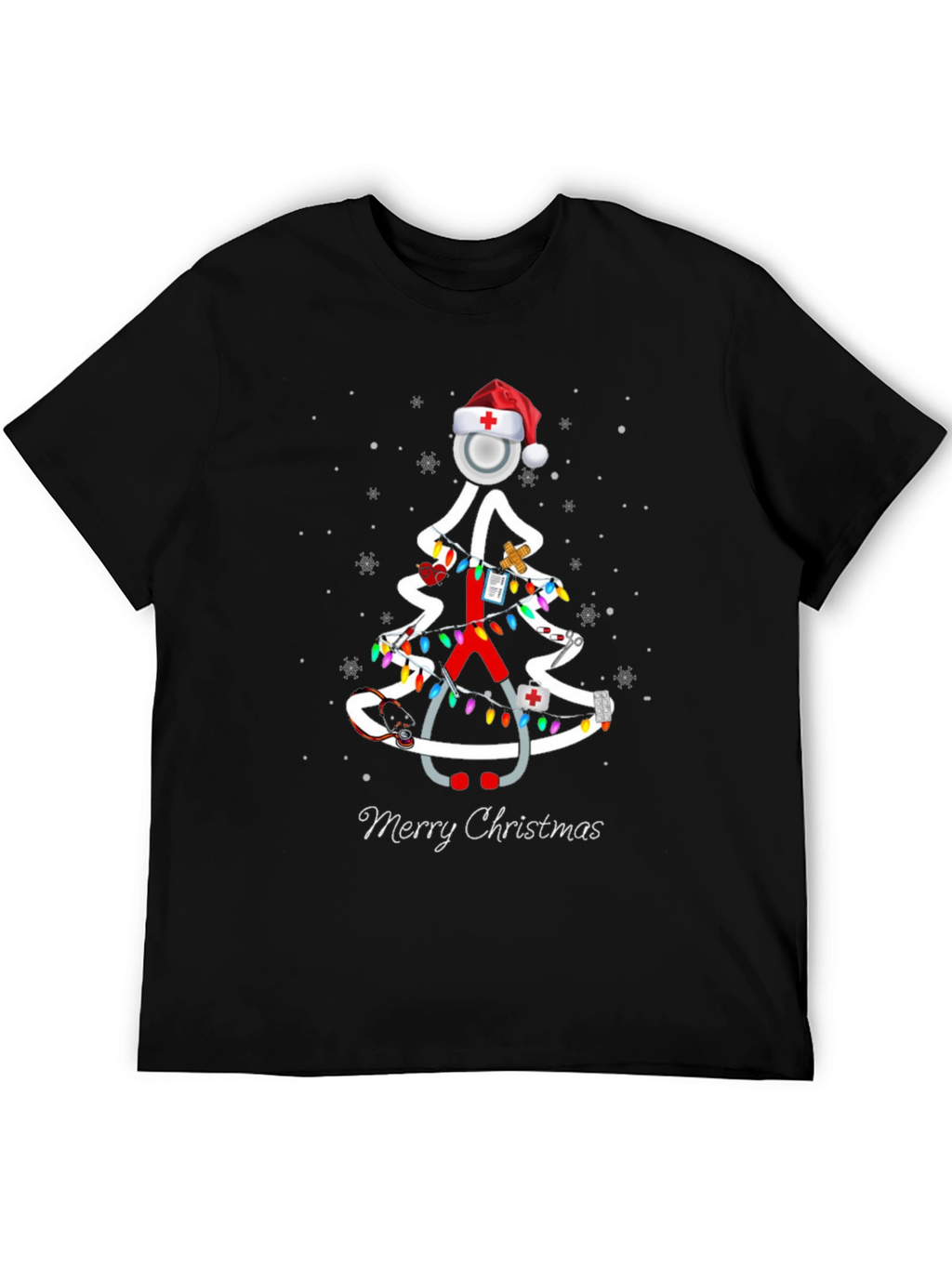 Nurse Christmas Tree T-Shirt - Merry Christmas