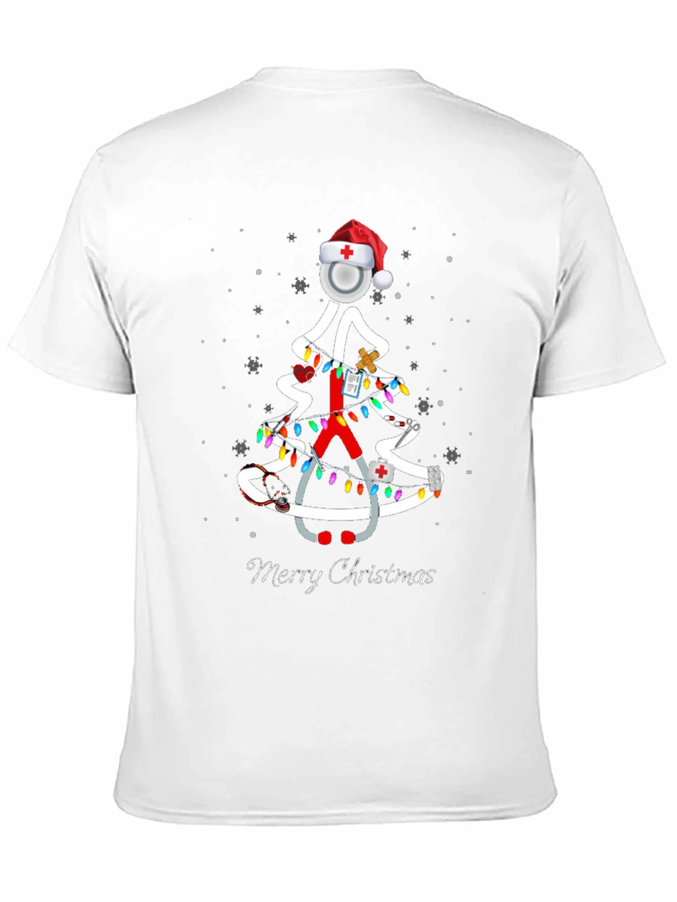 Nurse Christmas Tree T-Shirt - Merry Christmas