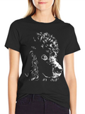 Poodle Graphic Black T-Shirt