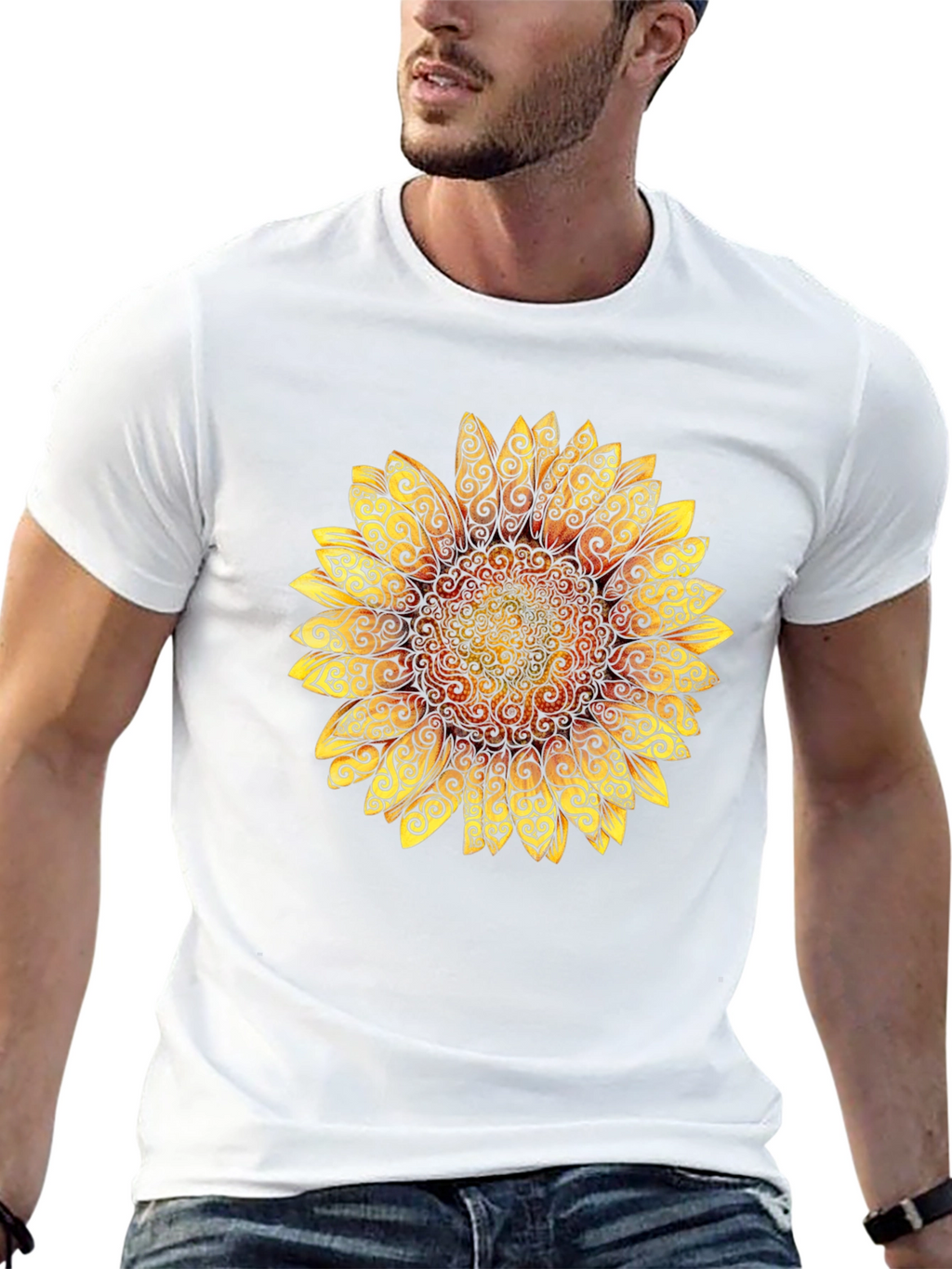 Sunflower Graphic Tee - Stylish Black T-Shirt