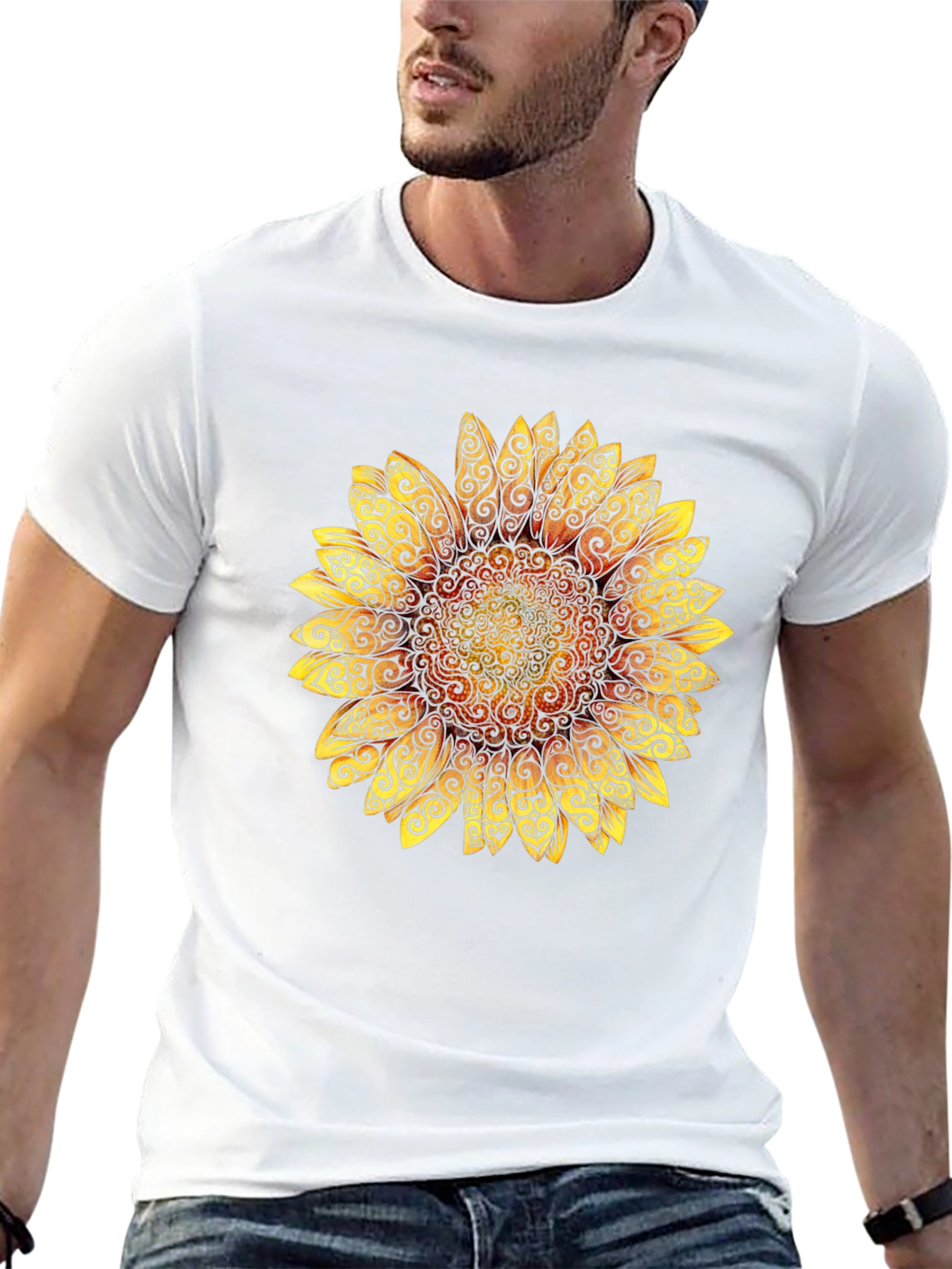Sunflower Graphic Tee - Stylish Black T-Shirt