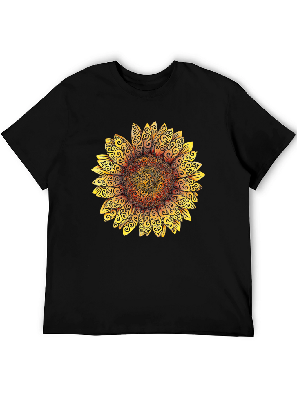 Sunflower Graphic Tee - Stylish Black T-Shirt