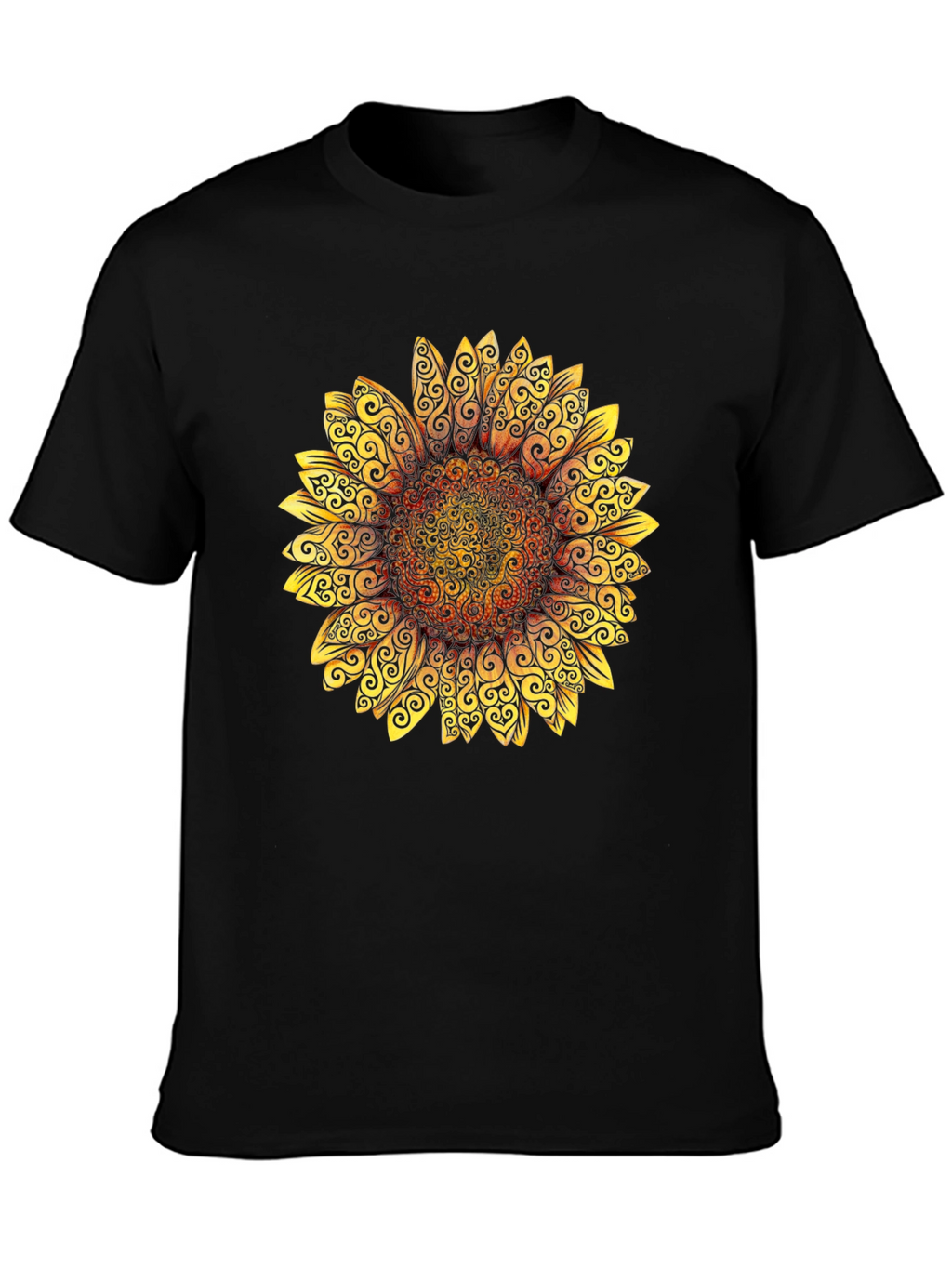 Sunflower Graphic Tee - Stylish Black T-Shirt