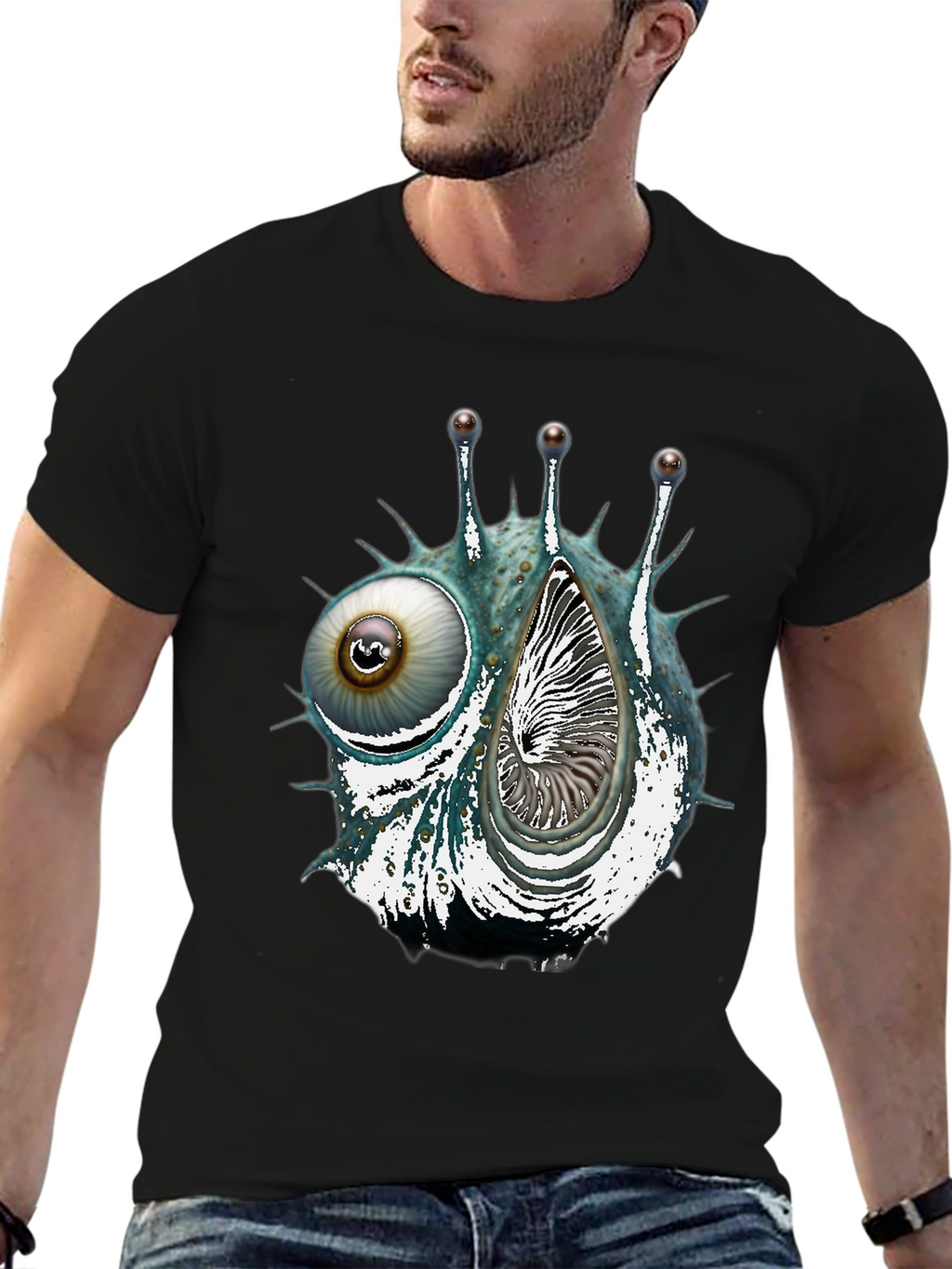 Eye & Shell Graphic Tee - Unique Design