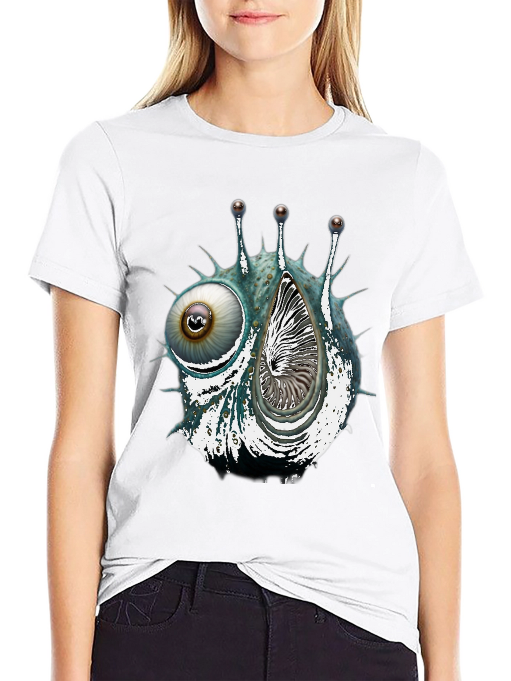 Eye & Shell Graphic Tee - Unique Design