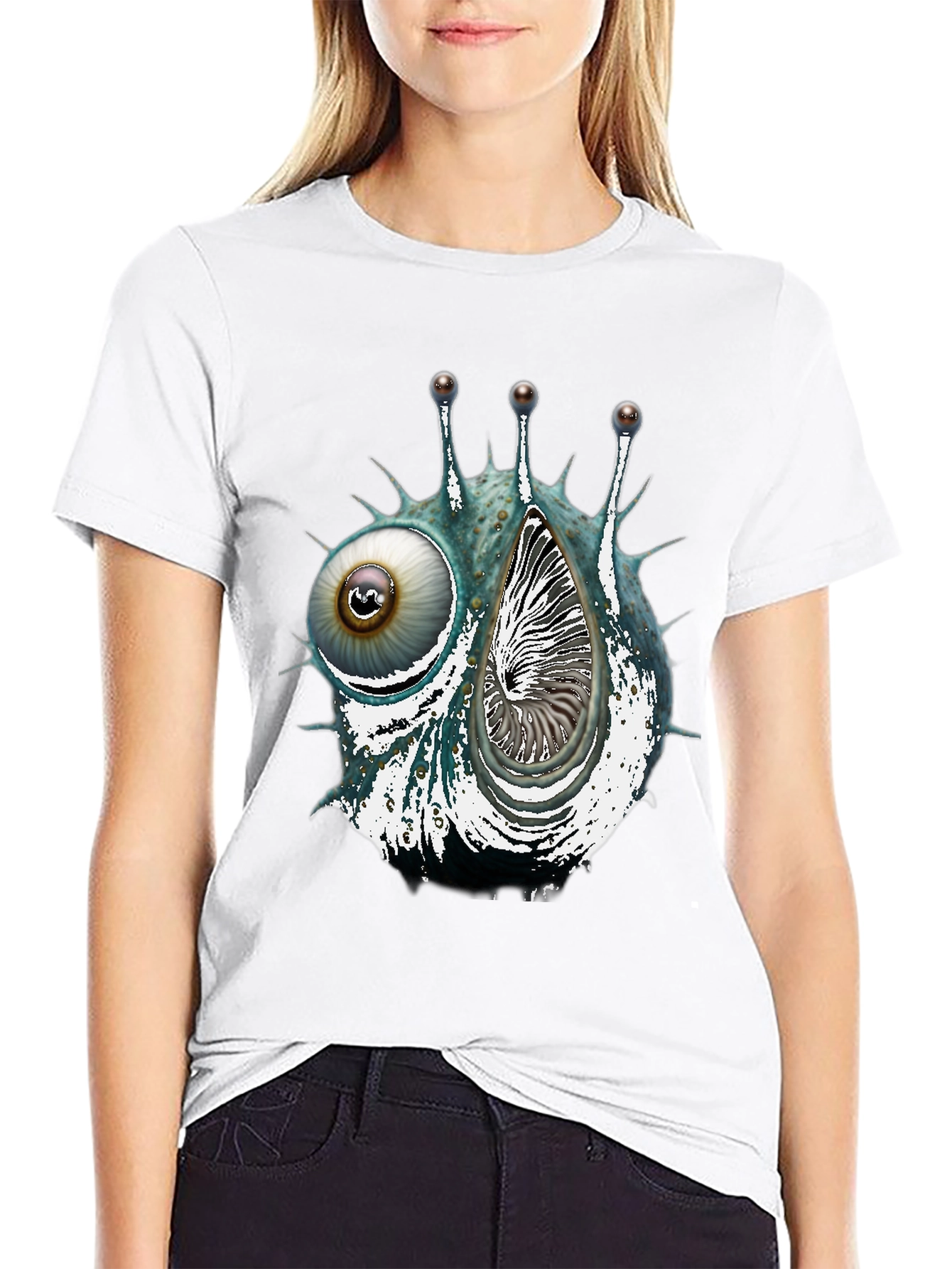 Eye & Shell Graphic Tee - Unique Design
