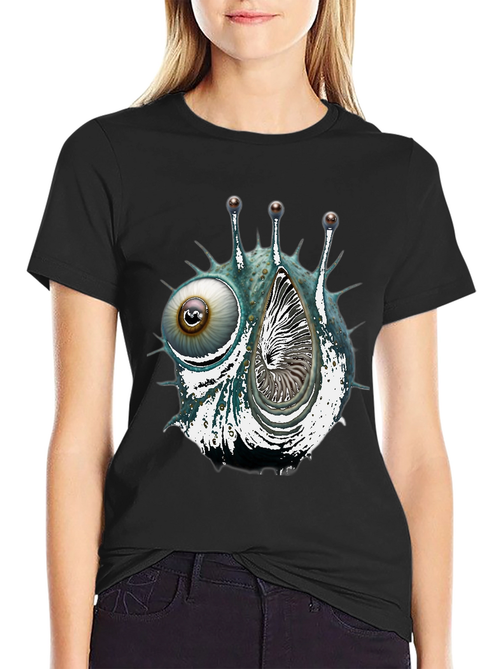 Eye & Shell Graphic Tee - Unique Design
