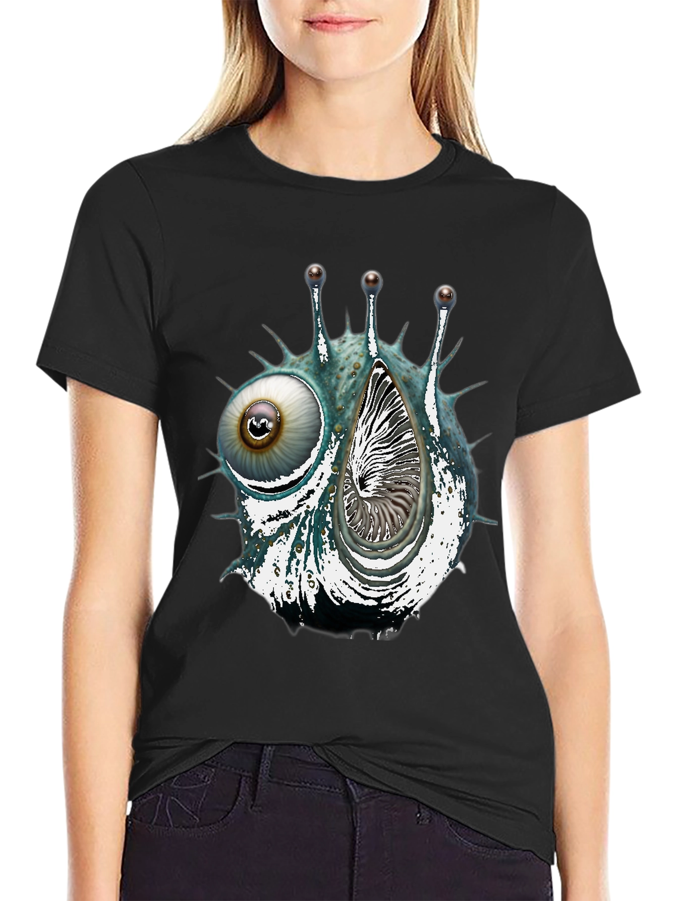 Eye & Shell Graphic Tee - Unique Design