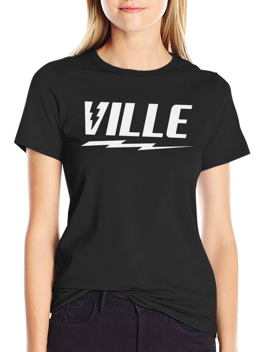 Ville Graphic T-Shirt - Black Cotton Tee