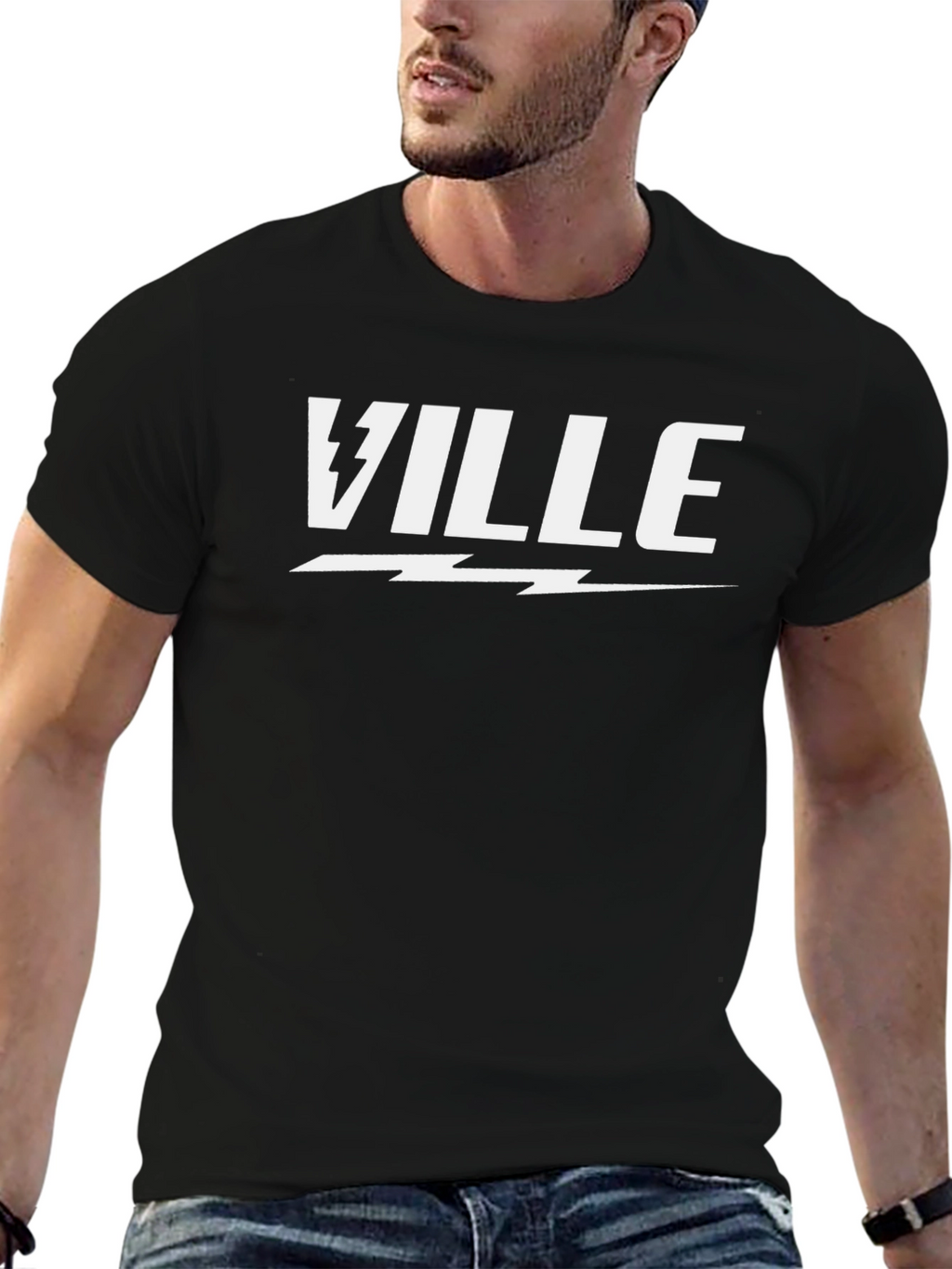Ville Graphic T-Shirt - Black Cotton Tee