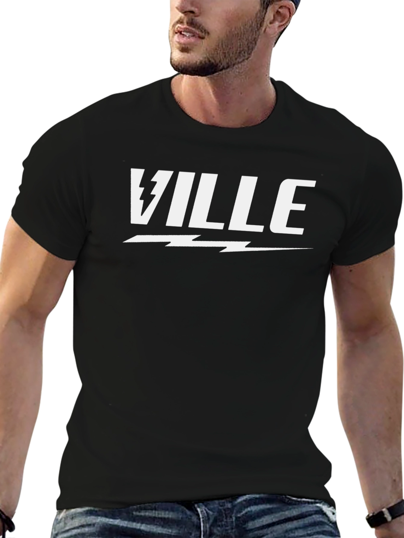Ville Graphic T-Shirt - Black Cotton Tee