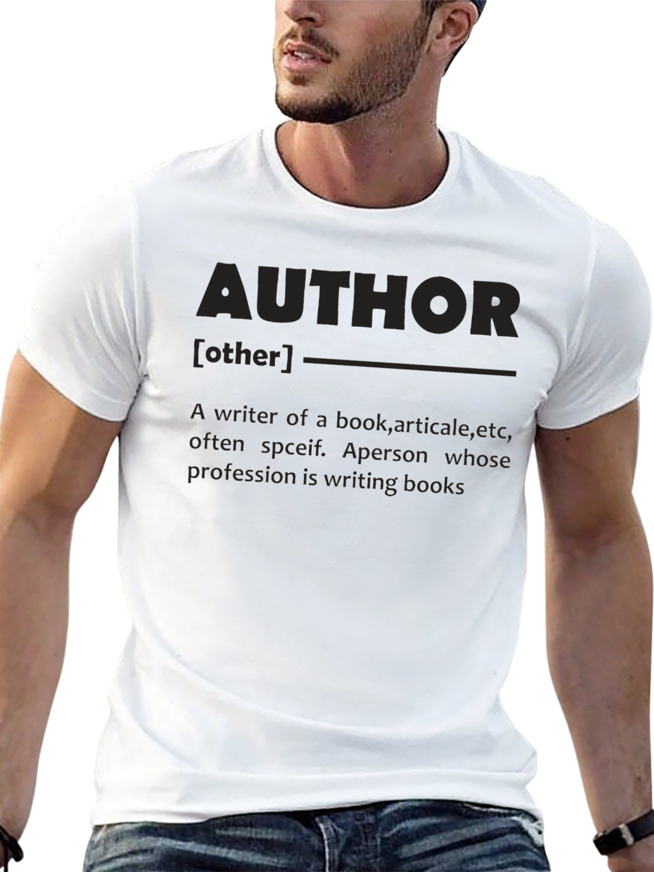 Author Definition Black T-Shirt