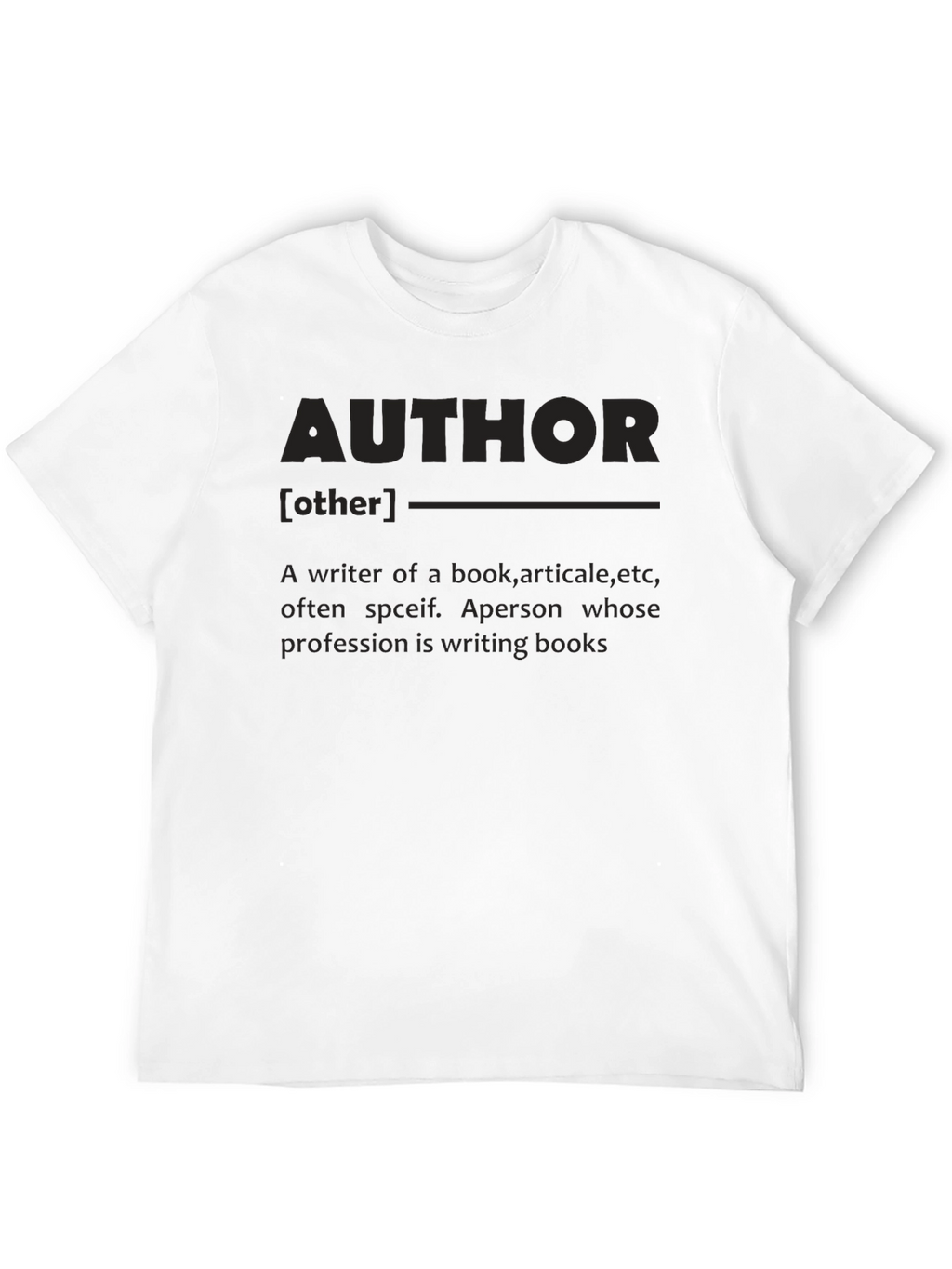Author Definition Black T-Shirt