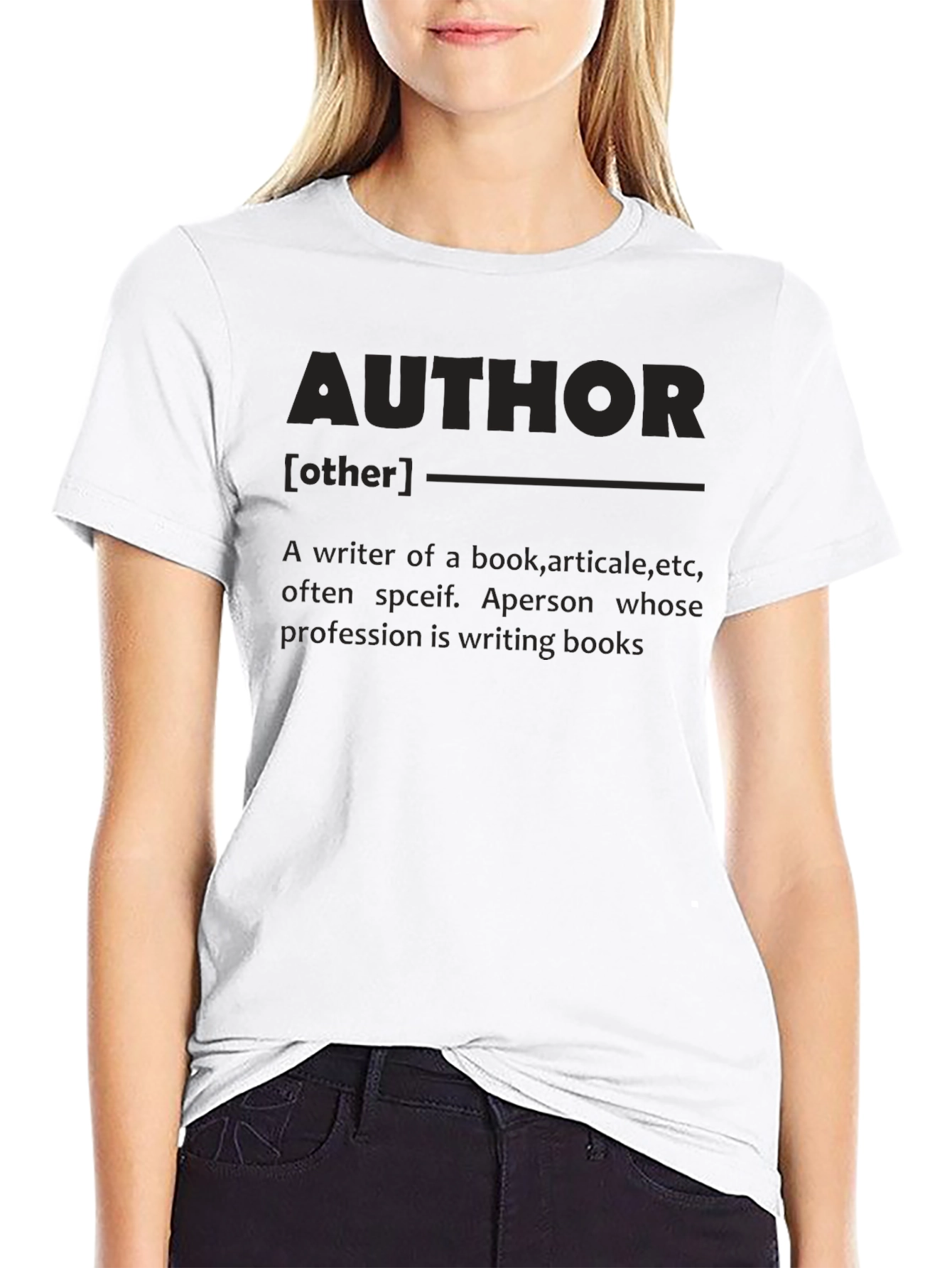 Author Definition Black T-Shirt