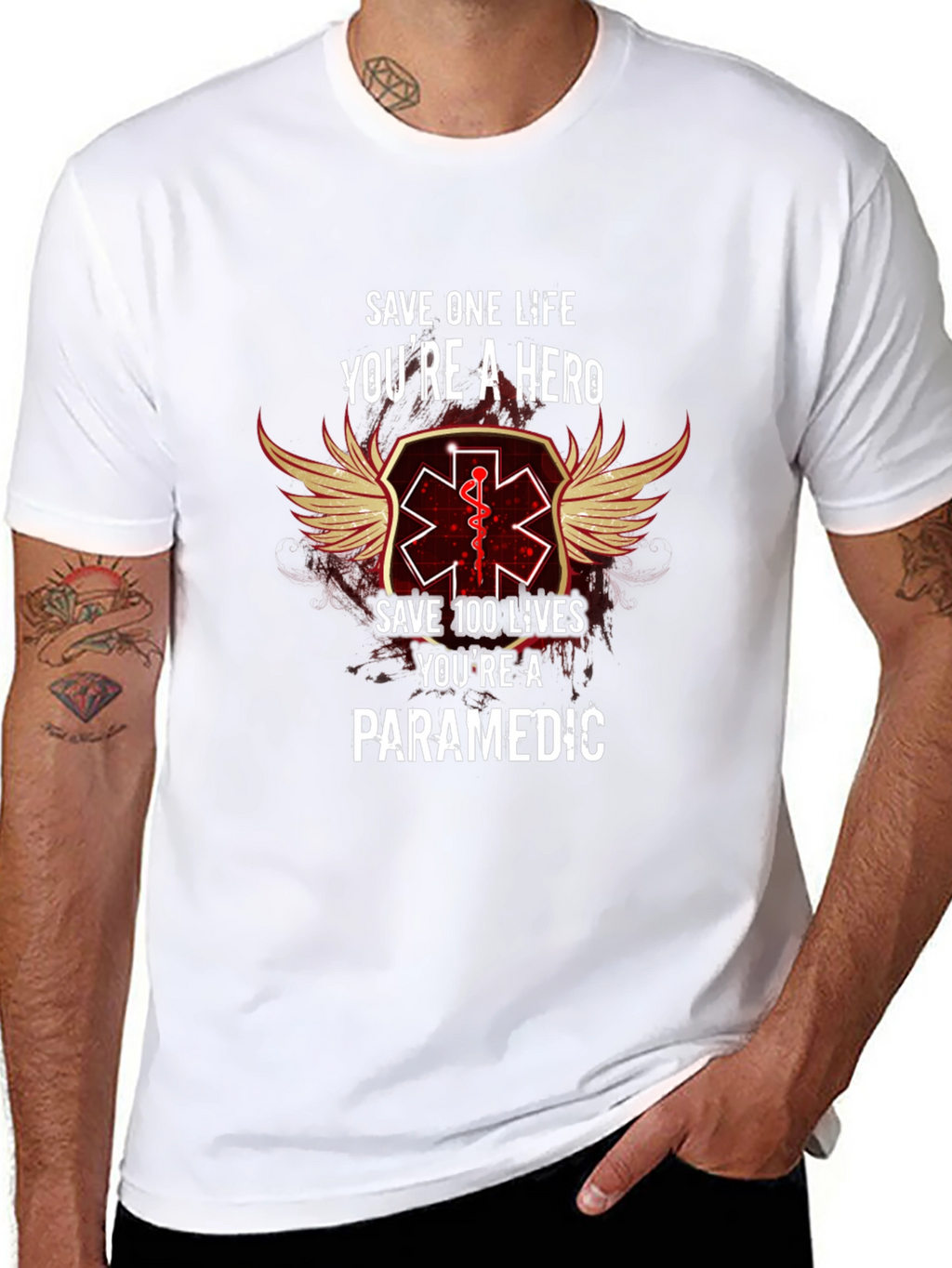 Paramedic Hero T-Shirt - Save Lives Be a Hero