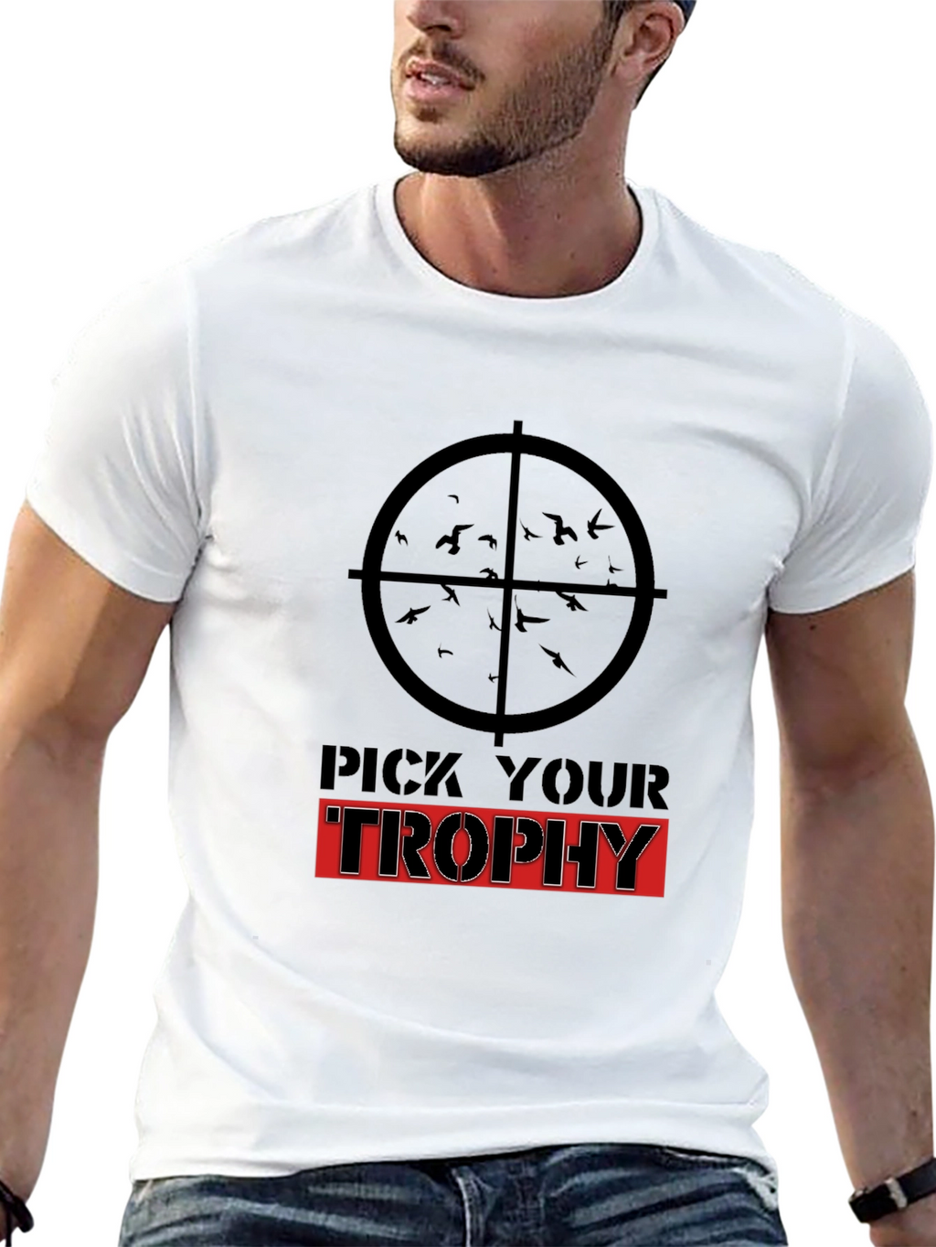 Pick Your Trophy Graphic T-Shirt - Black Cotton Tee