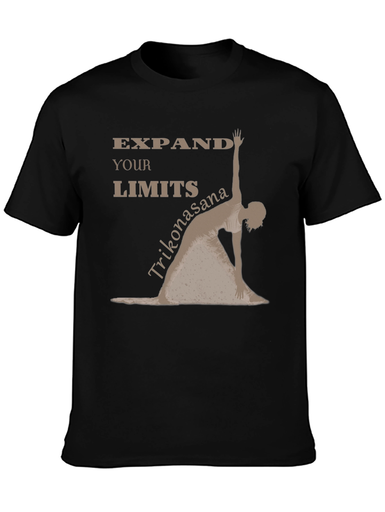 Expand Your Limits Yoga Pose Black T-Shirt