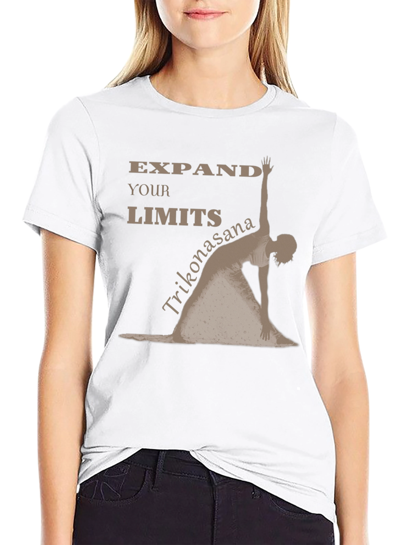 Expand Your Limits Yoga Pose Black T-Shirt