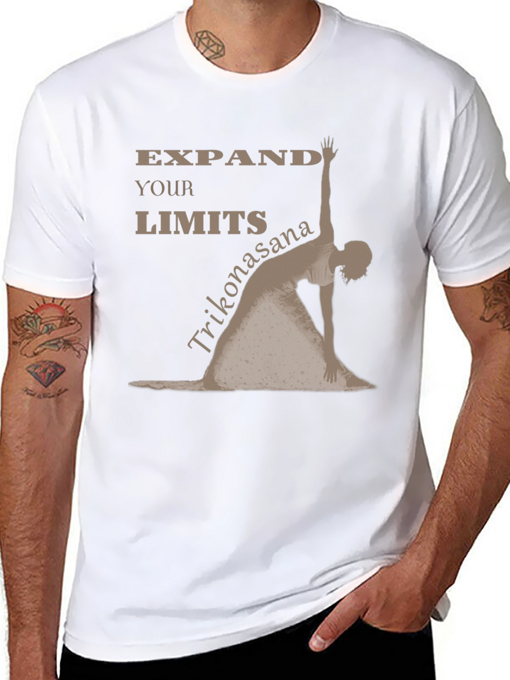 Expand Your Limits Yoga Pose Black T-Shirt