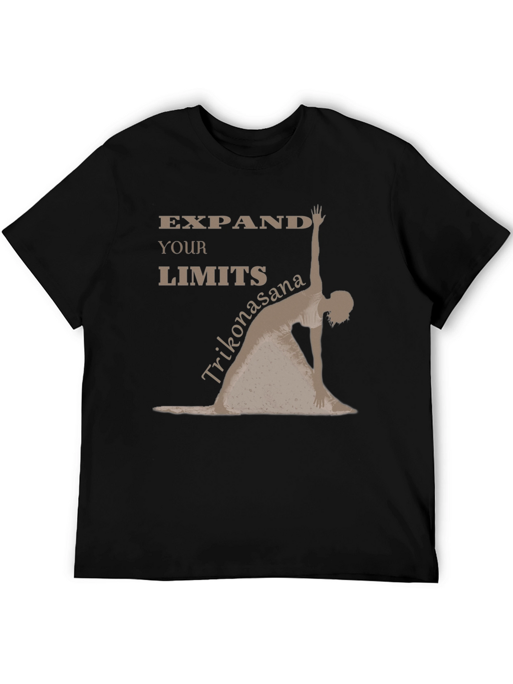 Expand Your Limits Yoga Pose Black T-Shirt