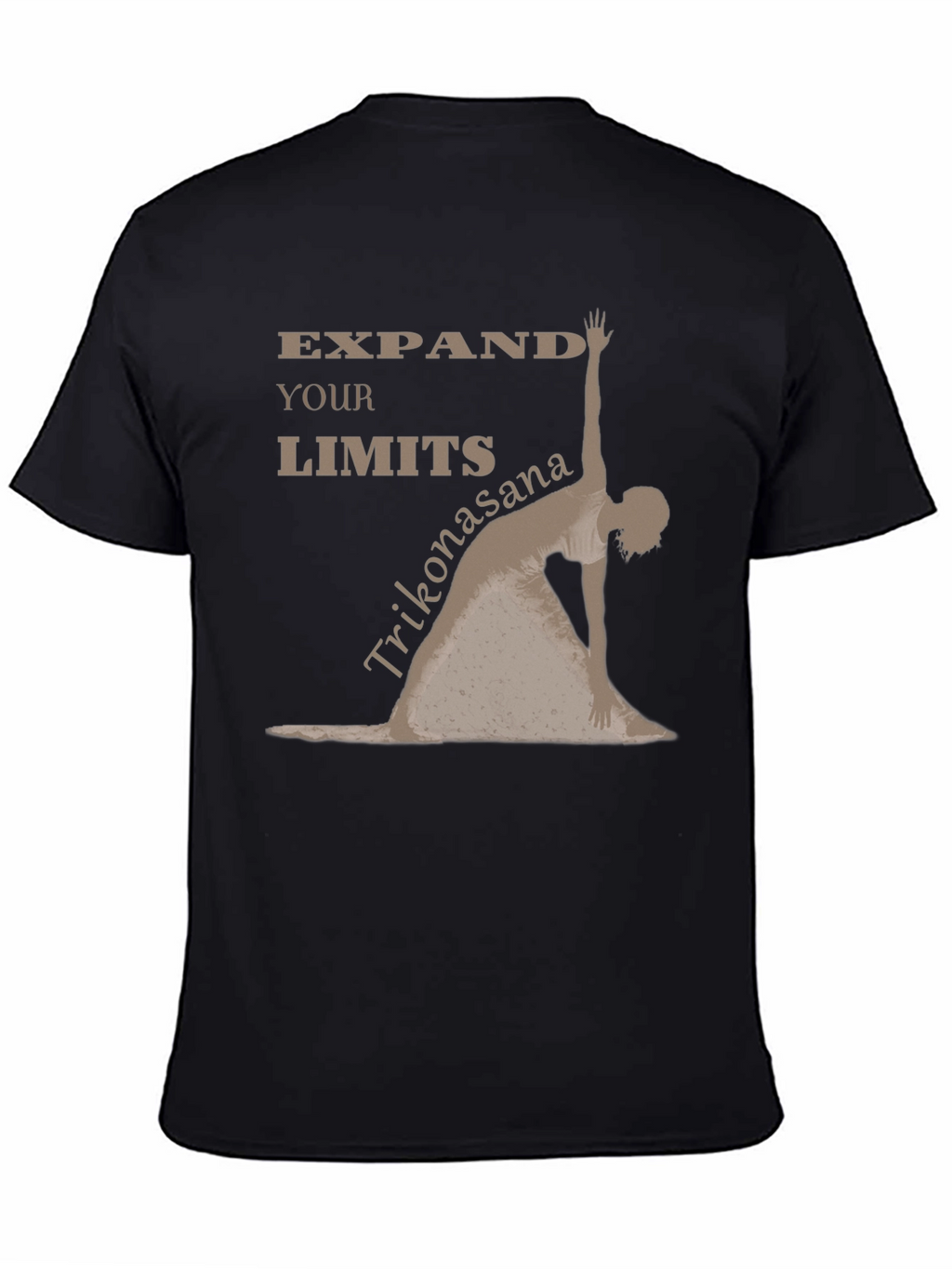 Expand Your Limits Yoga Pose Black T-Shirt