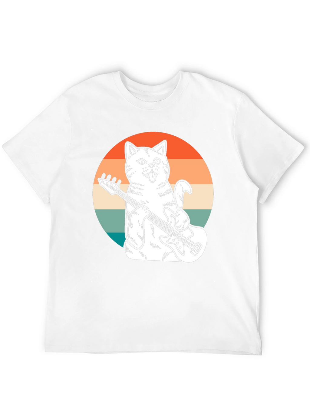 Cat Bassist T-Shirt - Cool Graphic Tee