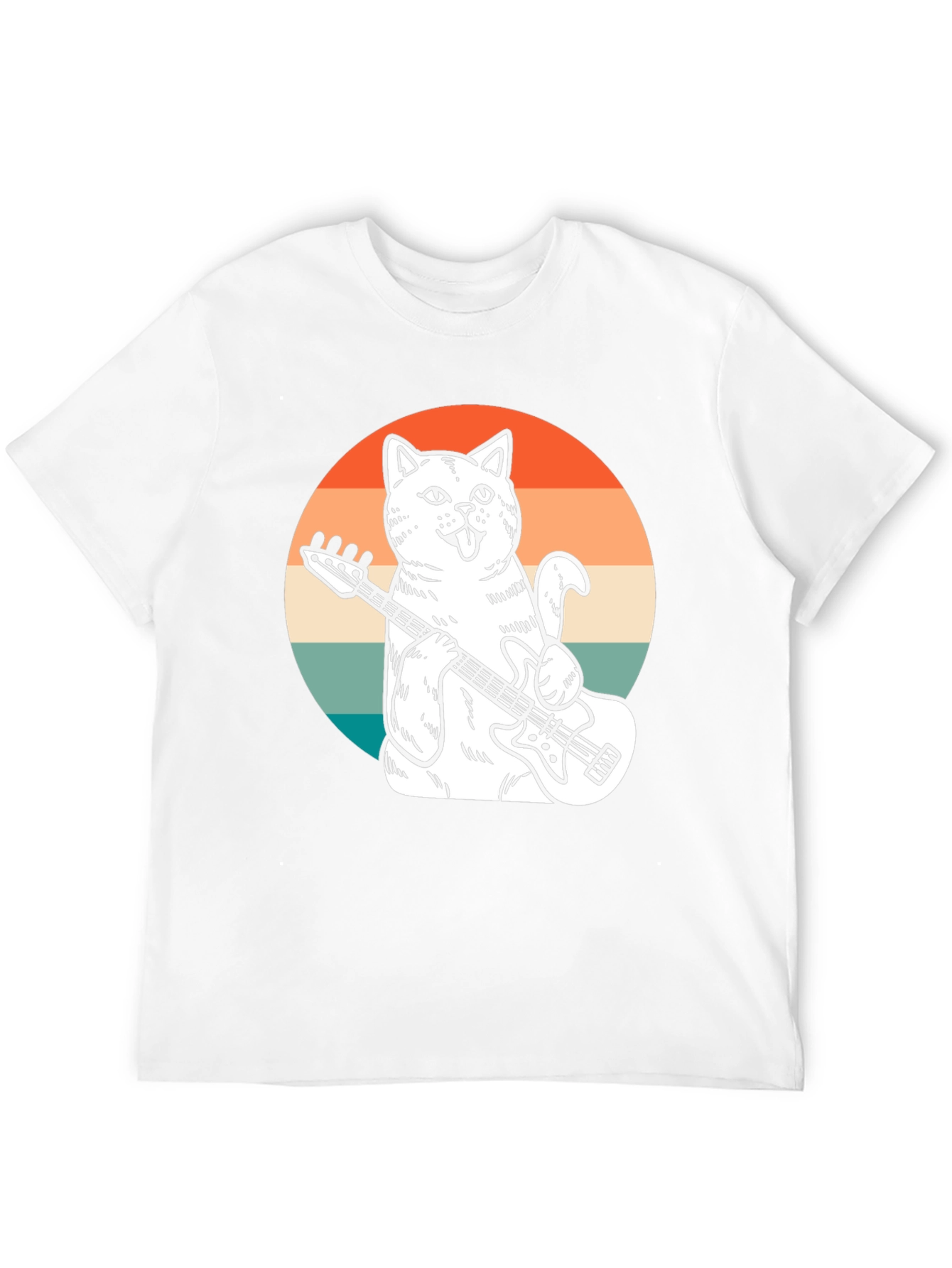 Cat Bassist T-Shirt - Cool Graphic Tee