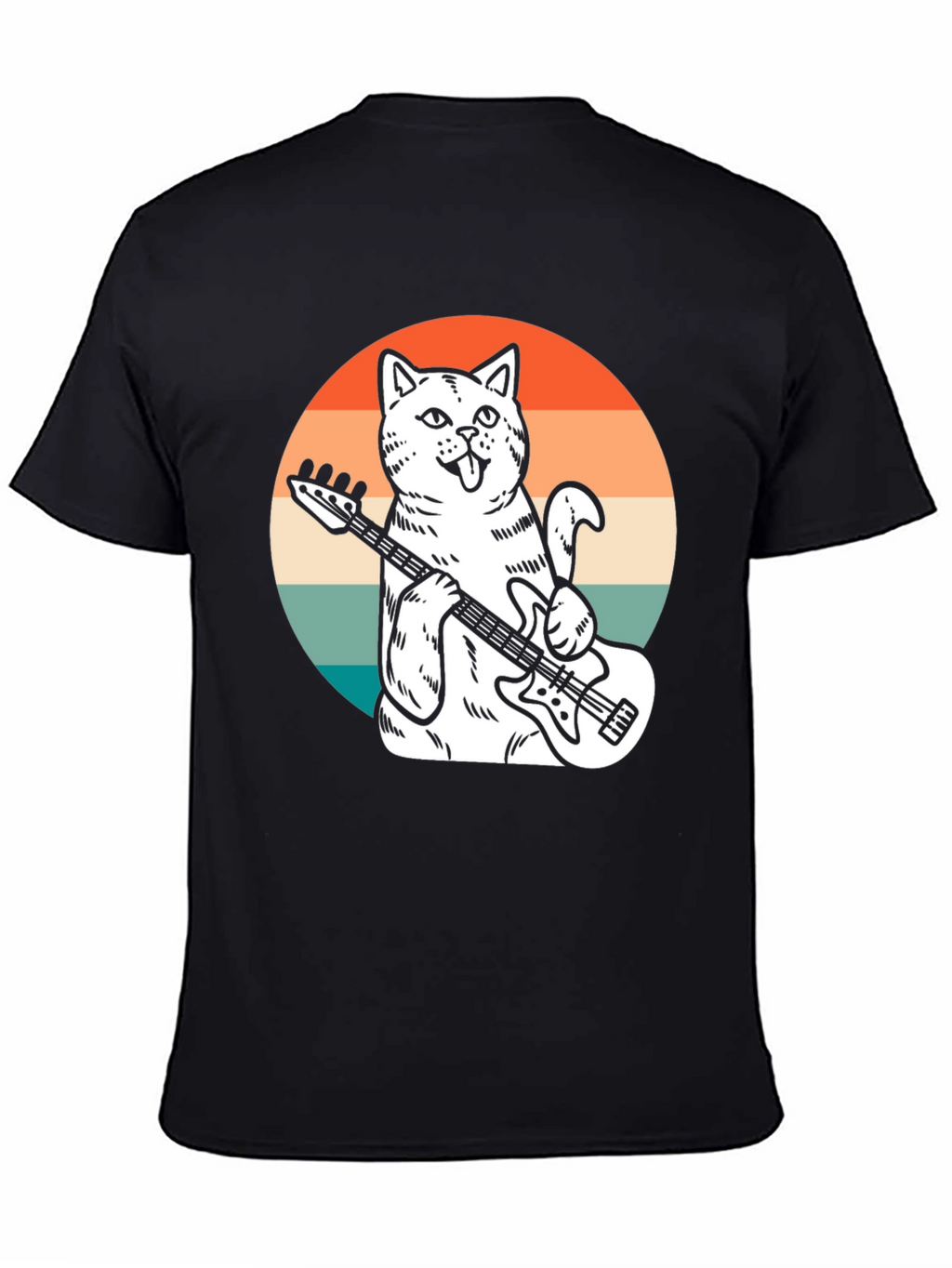 Cat Bassist T-Shirt - Cool Graphic Tee