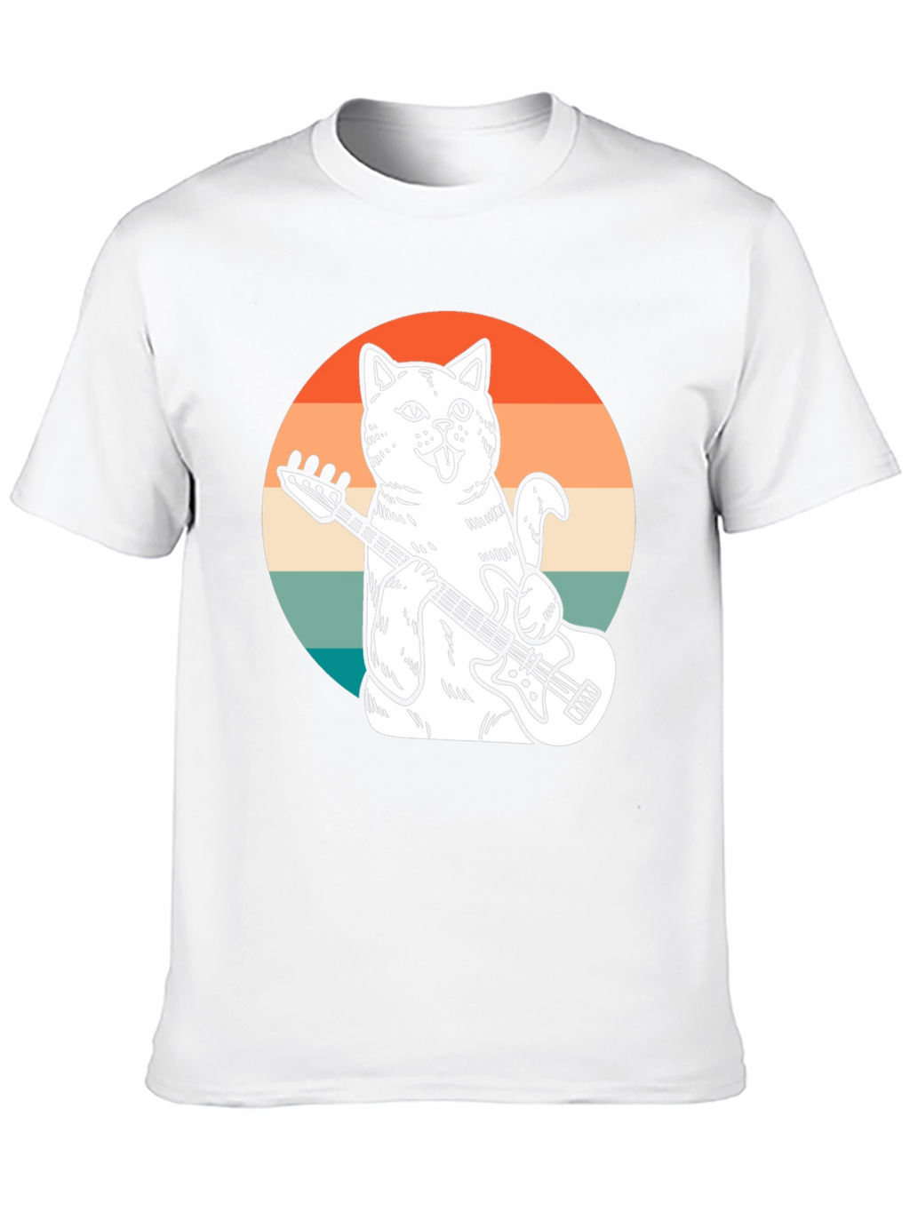 Cat Bassist T-Shirt - Cool Graphic Tee