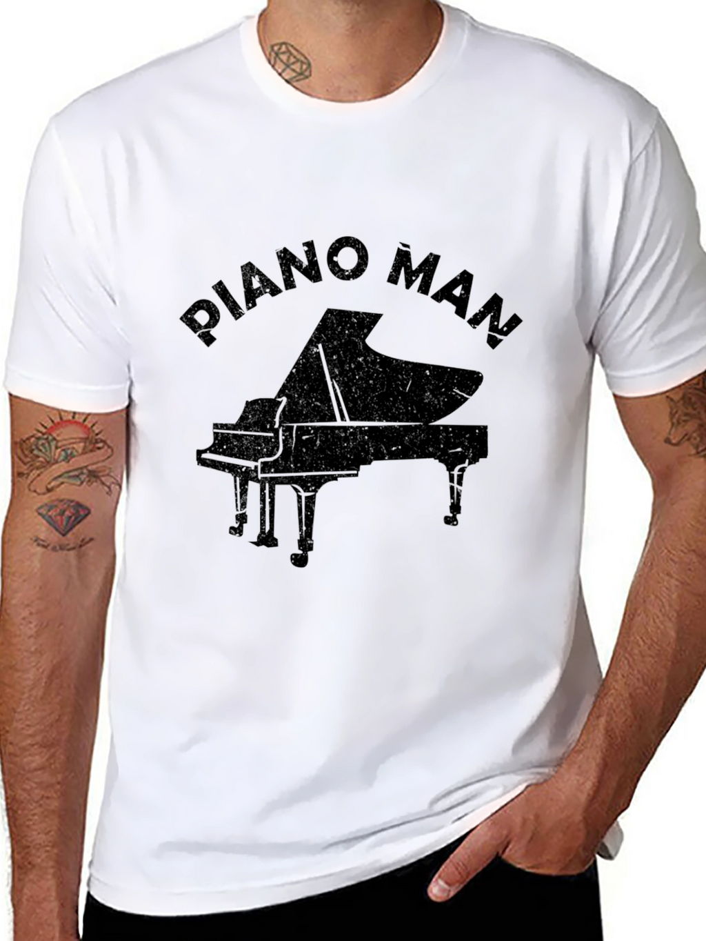Piano Man Graphic Tee - Classic Musician T-Shirt
