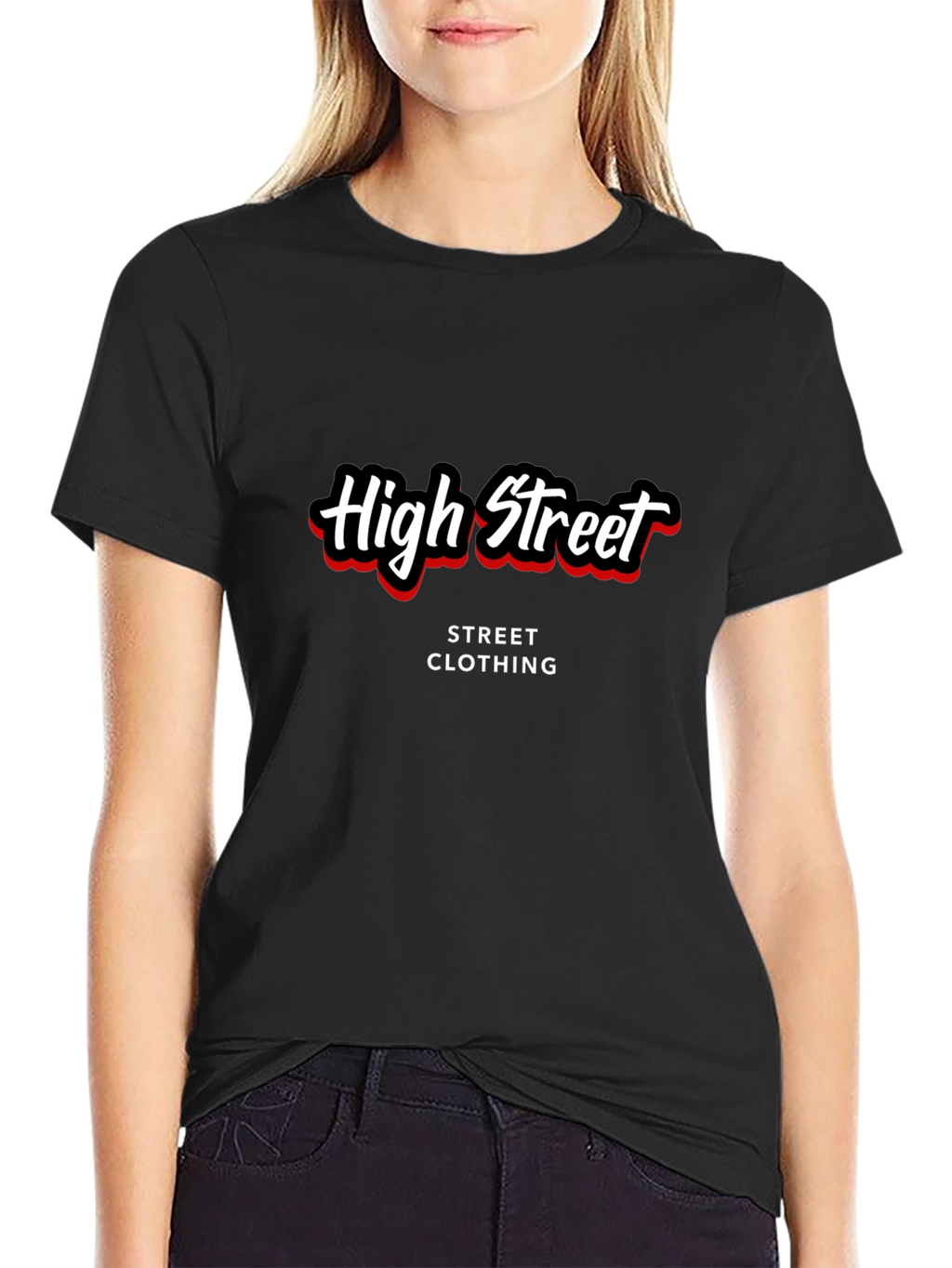 High Street Black Graphic Tee