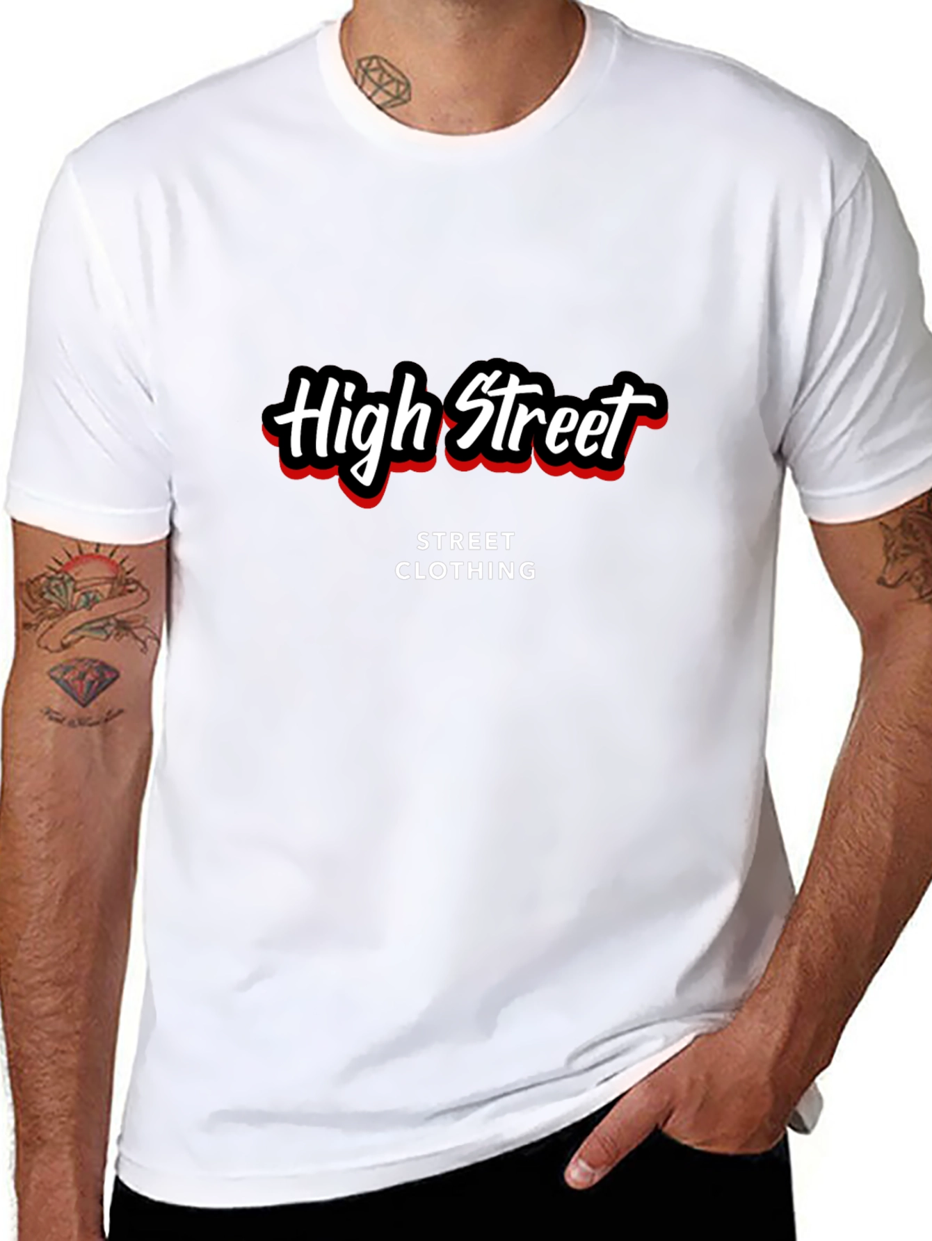 High Street Black Graphic Tee