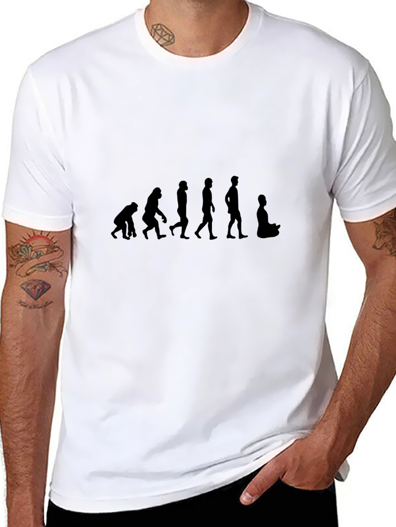 Evolution to Meditation T-Shirt - Black