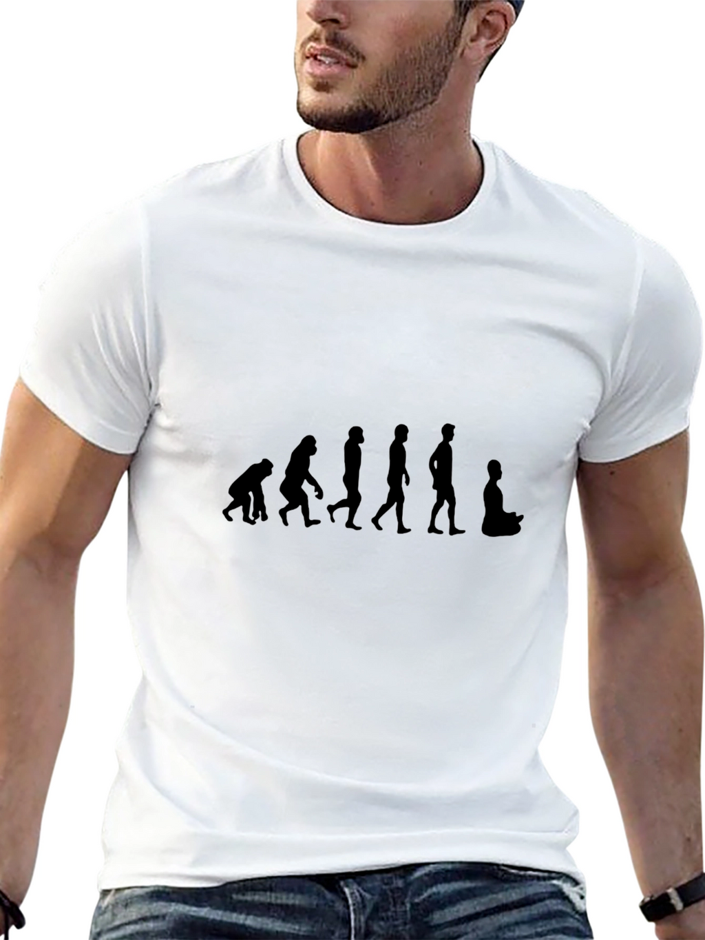 Evolution to Meditation T-Shirt - Black