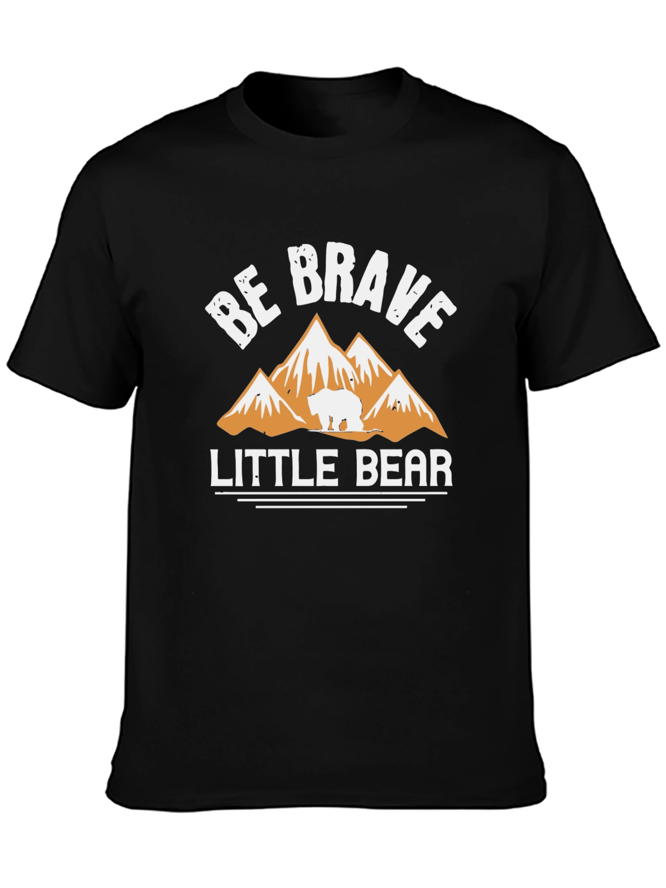 Be Brave Little Bear Black T-Shirt