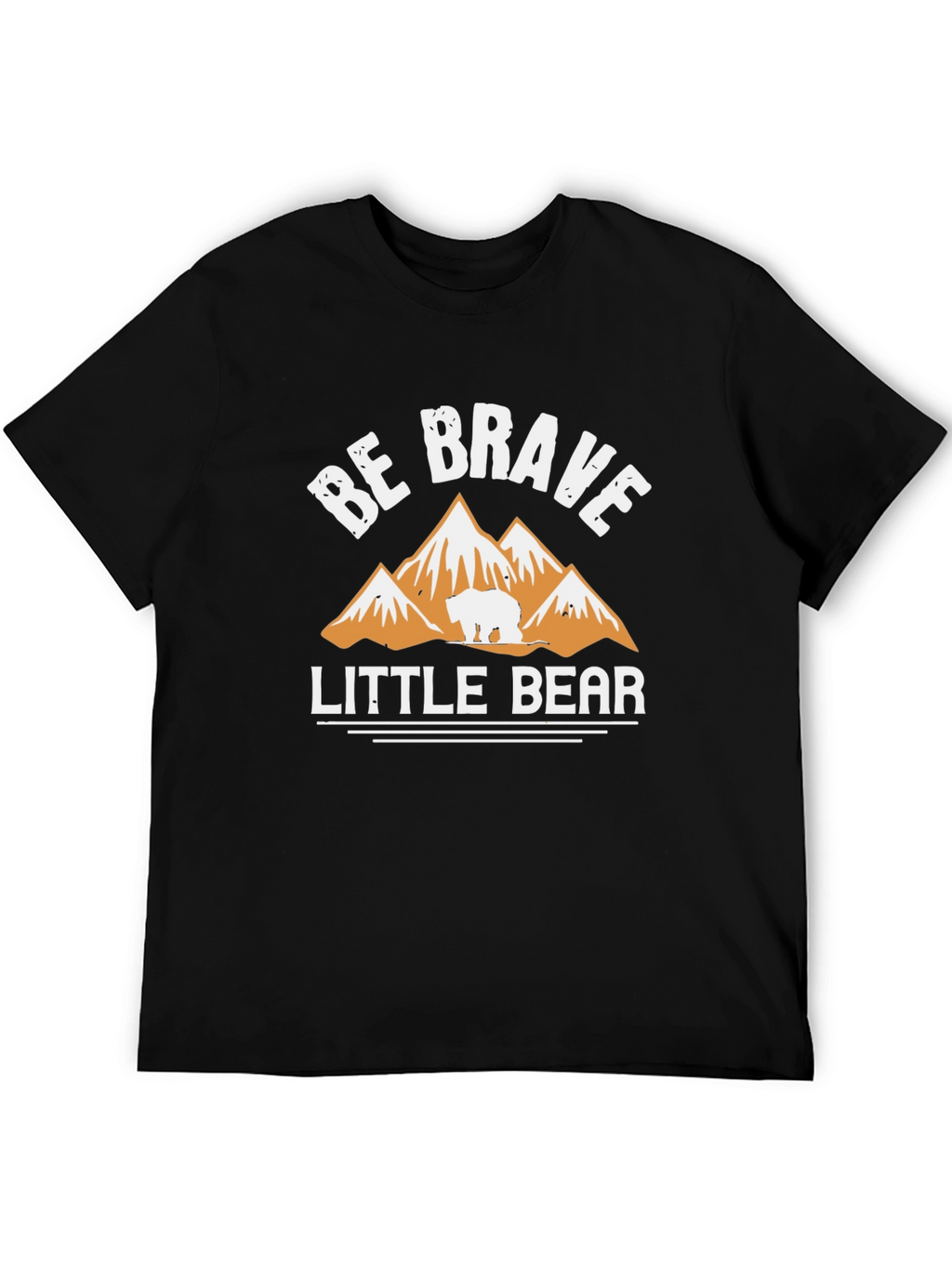 Be Brave Little Bear Black T-Shirt