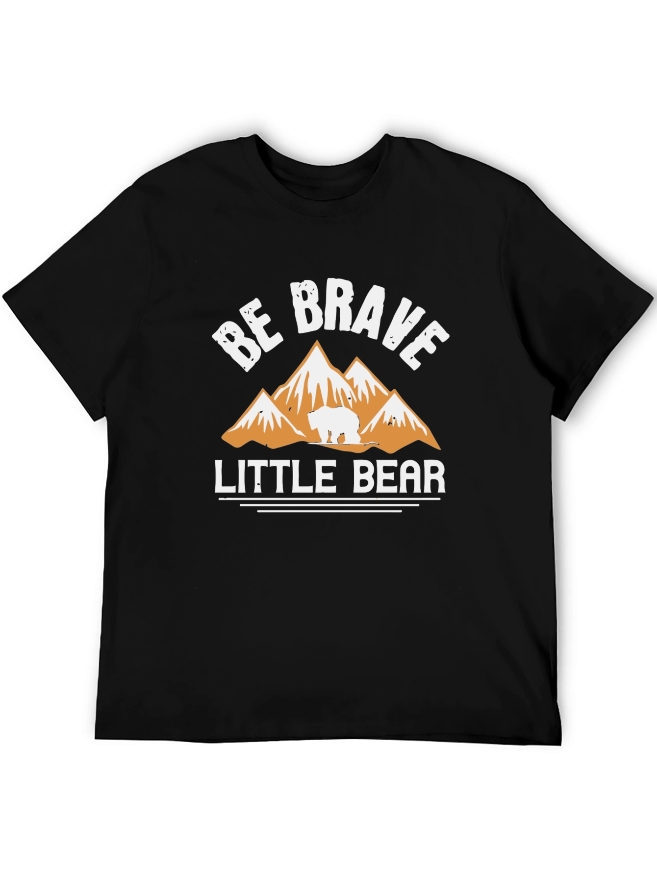 Be Brave Little Bear Black T-Shirt