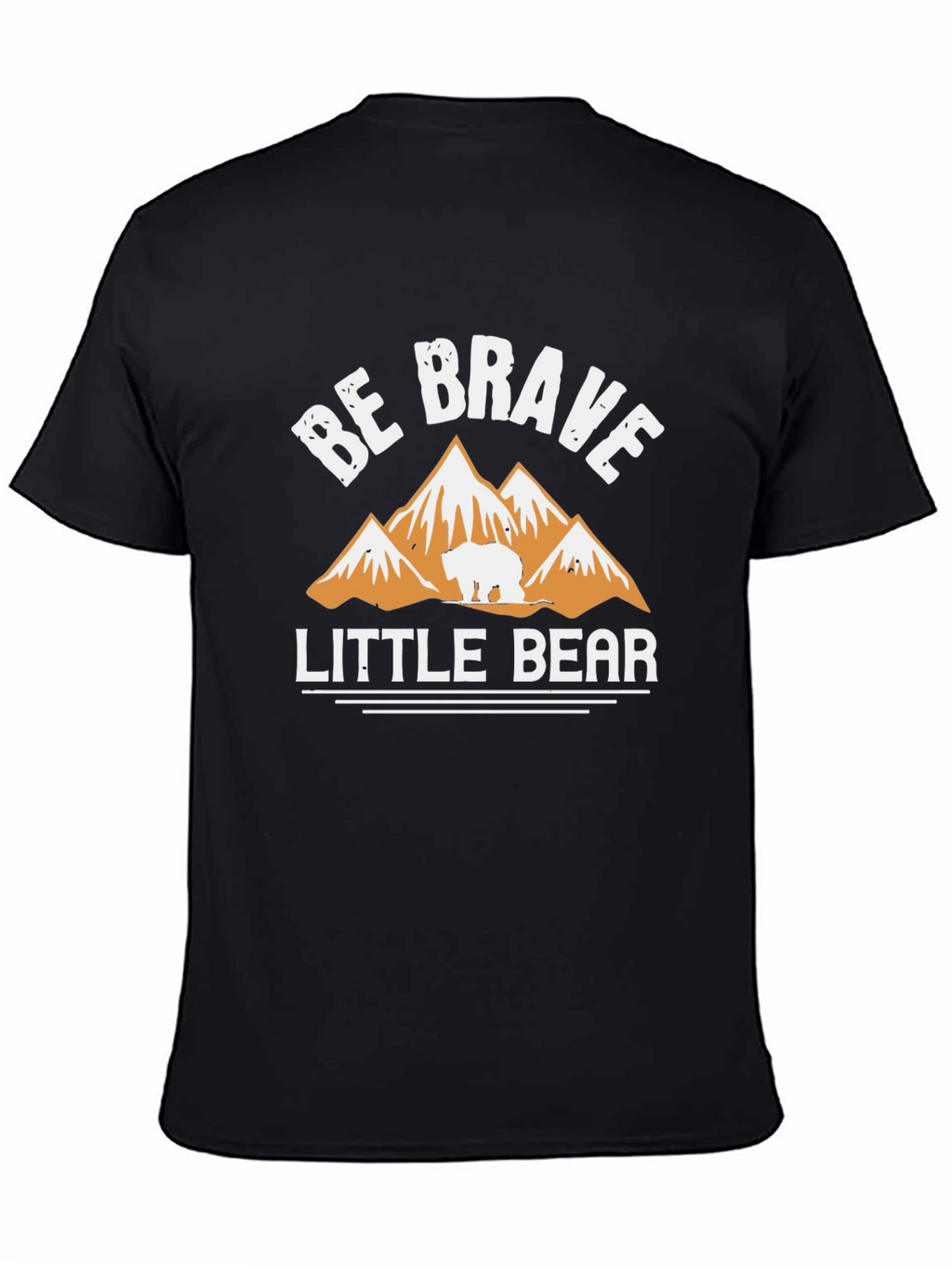 Be Brave Little Bear Black T-Shirt