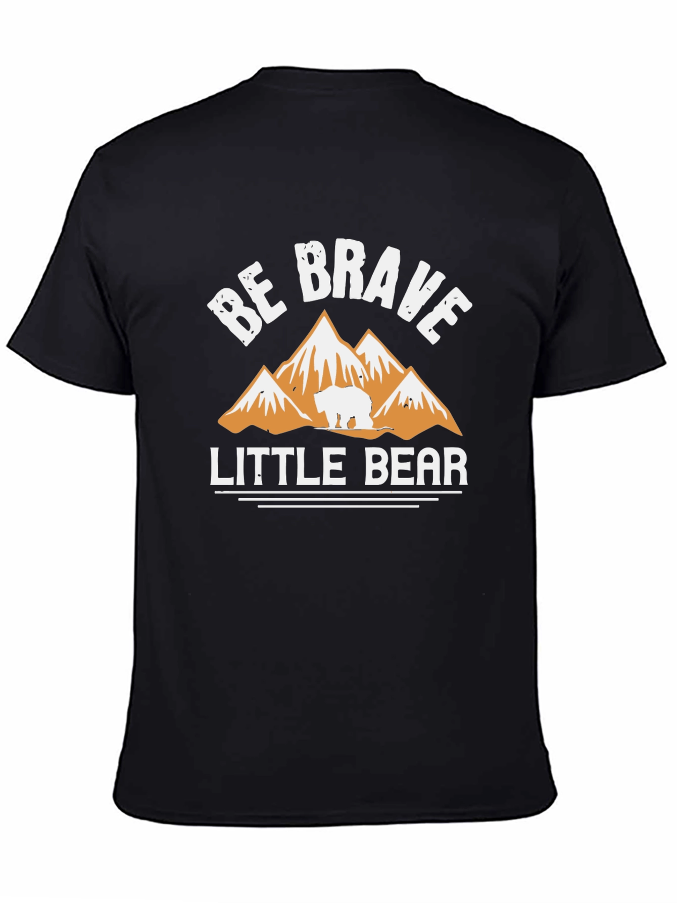 Be Brave Little Bear Black T-Shirt