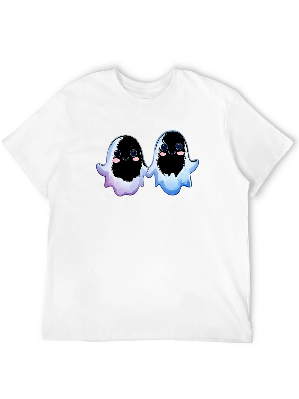 Cute Ghostly Duo Black T-Shirt