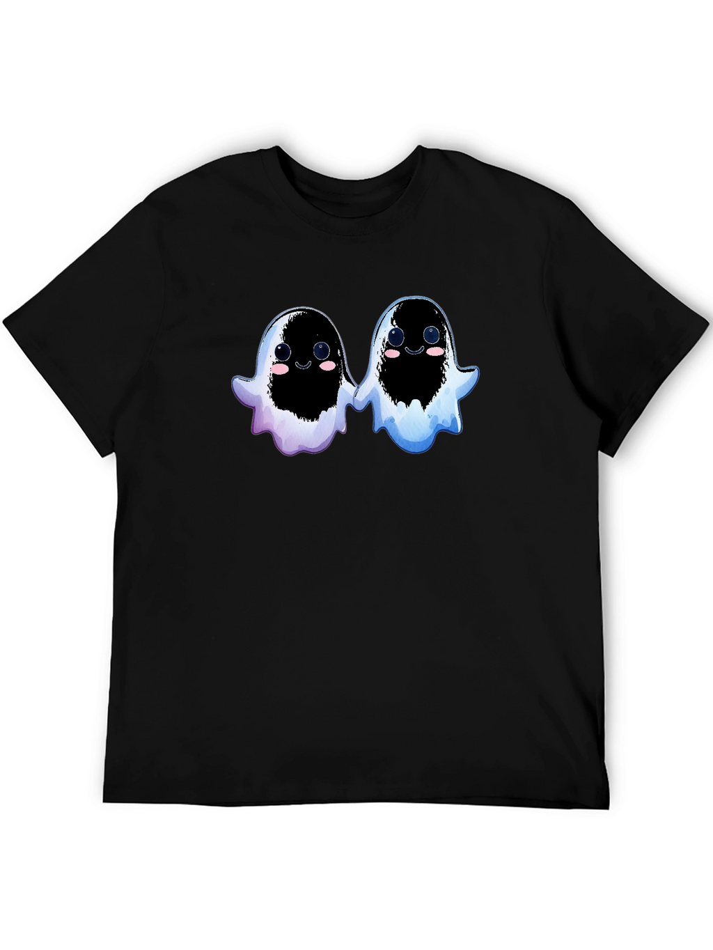 Cute Ghostly Duo Black T-Shirt