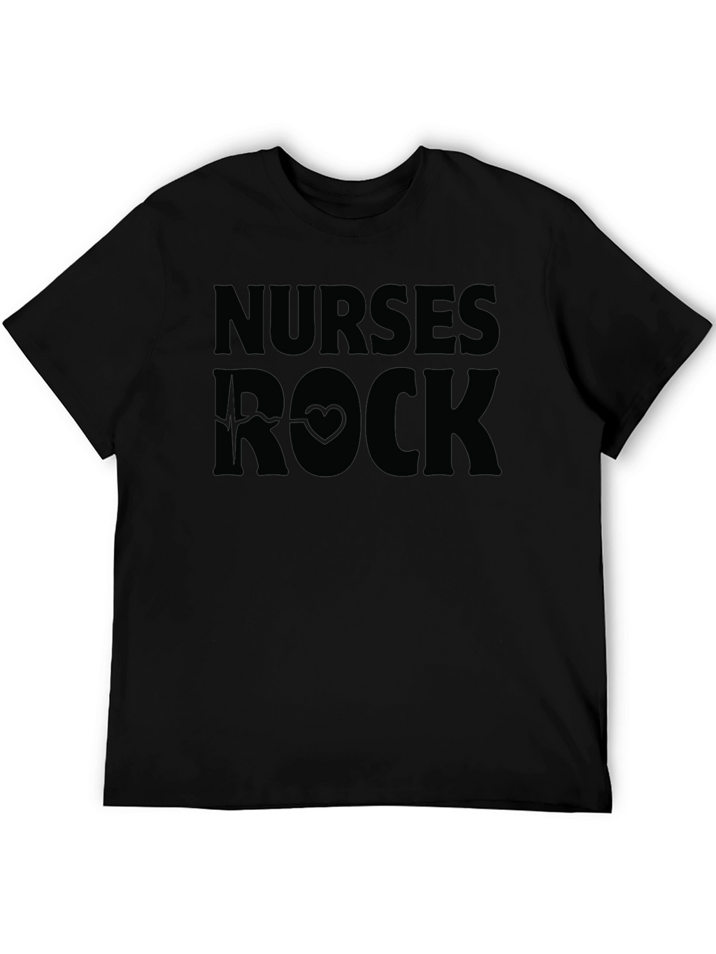 Nurses Rock Graphic T-Shirt - Black Cotton Tee
