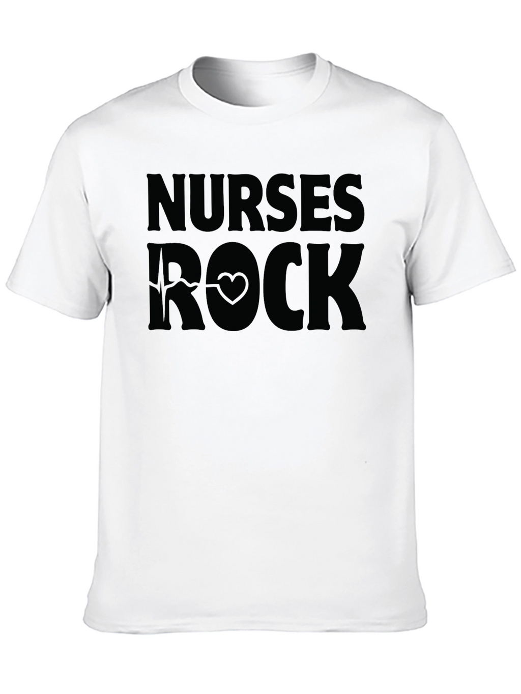 Nurses Rock Graphic T-Shirt - Black Cotton Tee