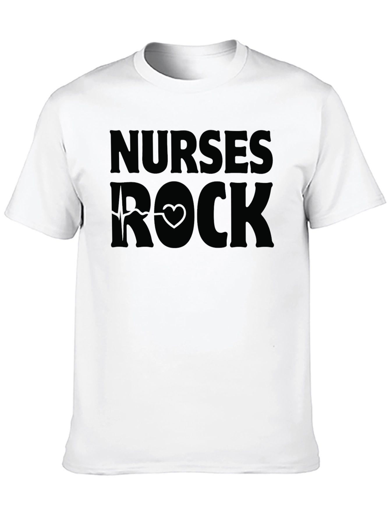 Nurses Rock Graphic T-Shirt - Black Cotton Tee
