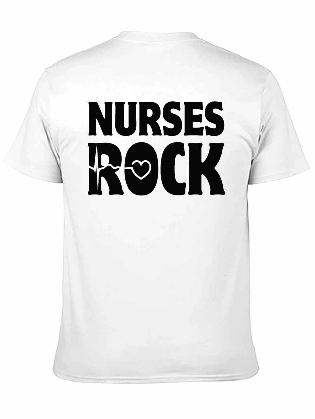 Nurses Rock Graphic T-Shirt - Black Cotton Tee