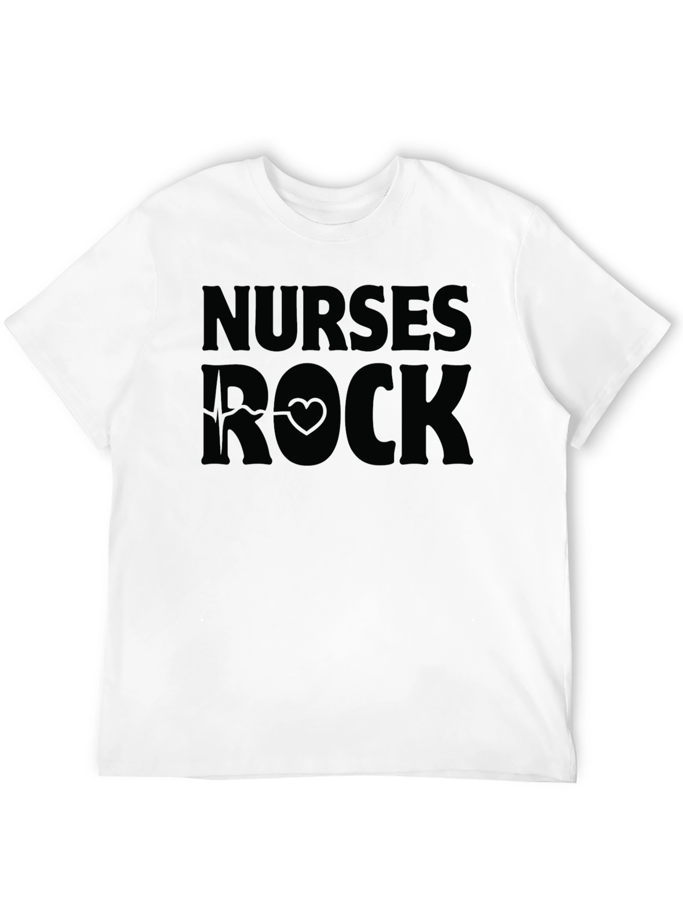 Nurses Rock Graphic T-Shirt - Black Cotton Tee